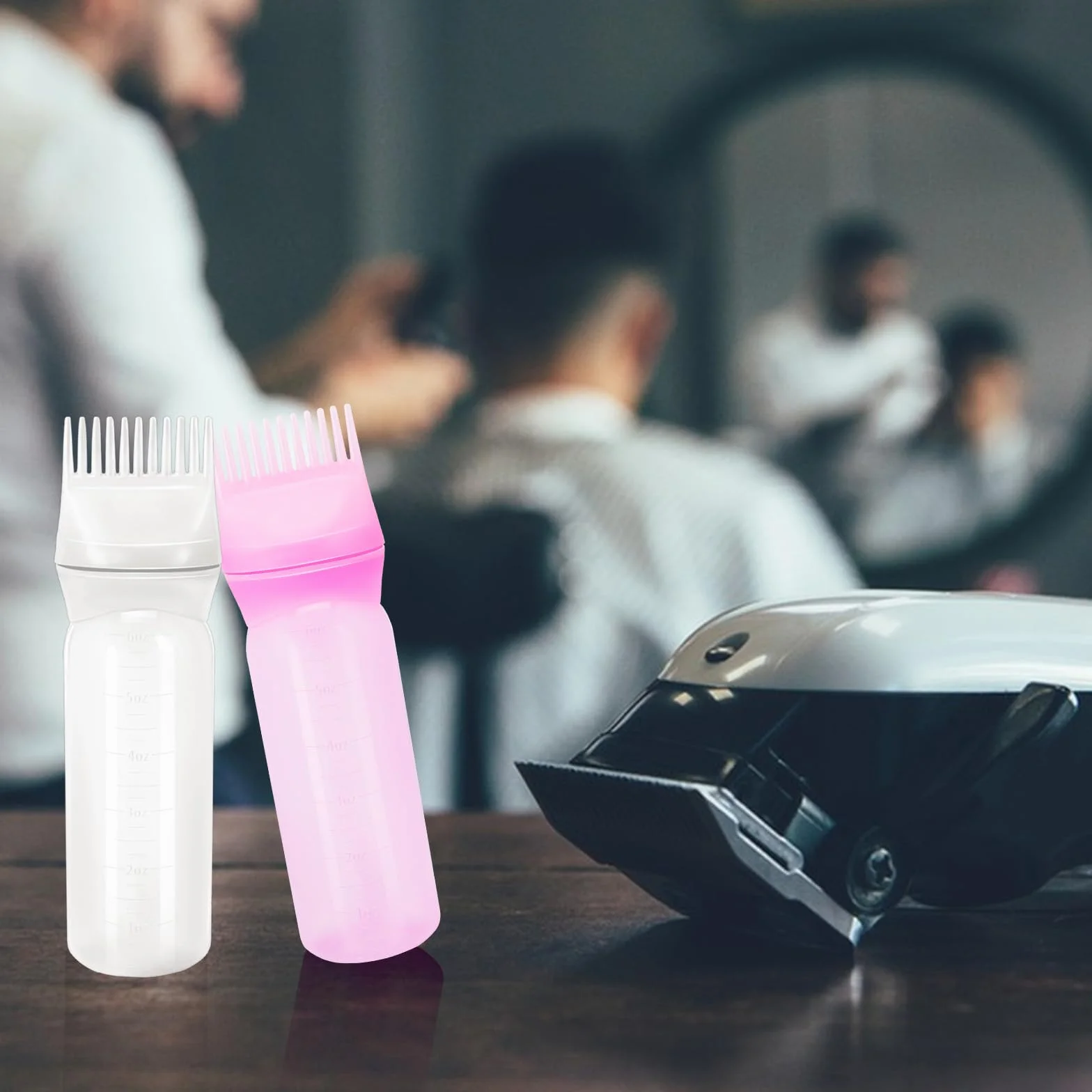 Mozeat Lens Butelka ze szczotką do farbowania włosów, 180 ml, 2 sztuki farb do włosów, pędzel, butelka, szampon, farba do włosów, grzebień, aplikator, grzebień do farbowania włosów, narzędzia