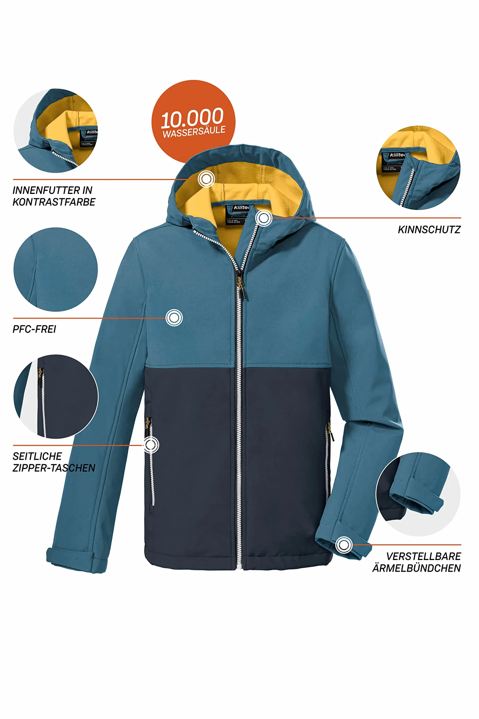 Killtec Kurtka softshell z kapturem Chłopcy Kow 203 Bys Sftshll Jckt