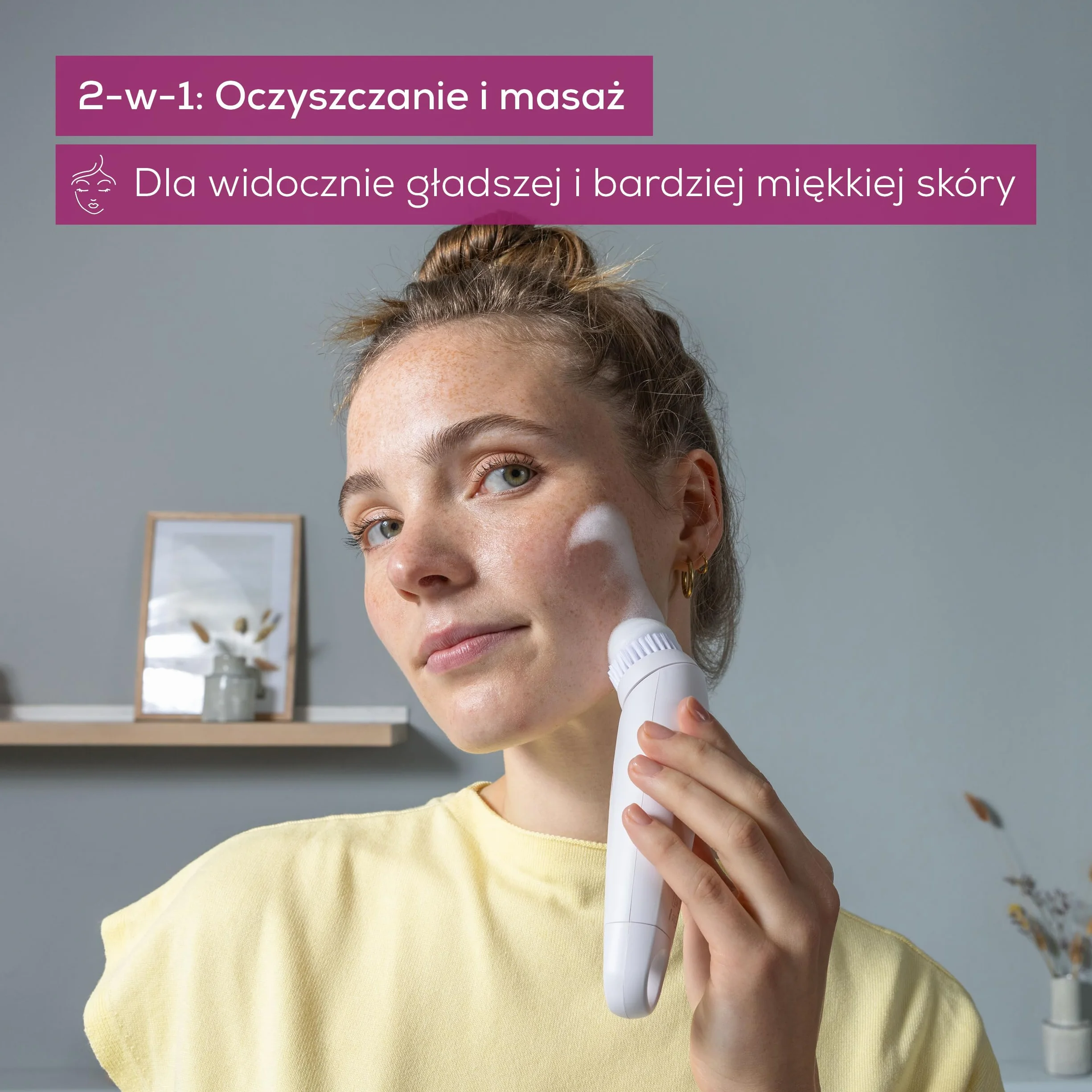 Beurer FC 45 elektryczna szczoteczka do oczyszczania twarzy, głębokie oczyszczanie dla widocznie miękkiej i promiennej skóry, 2-stopniowa rotacja, do każdego rodzaju skóry, wodoodporna, biała