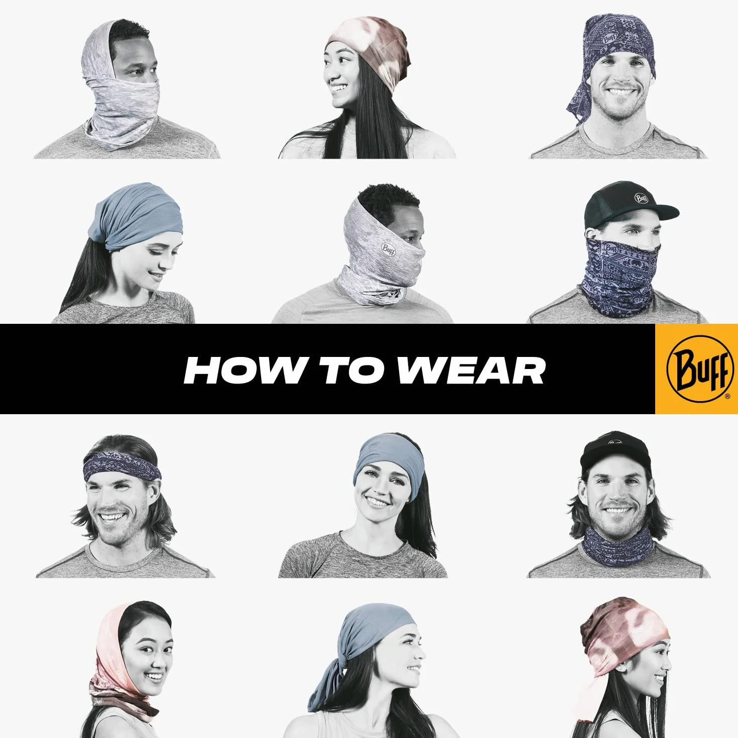 Buff Oryginalne rurowe dziecko Młodzież unisex Kwarter na szyję Original EcoStretch youth (1 w zestawie)