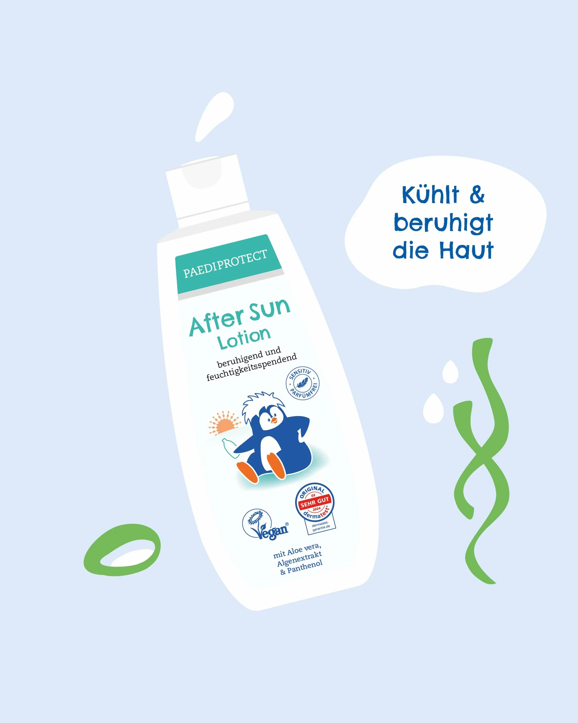 PAEDIPROTECT zestaw ochrony przeciwsłonecznej dla dzieci i niemowląt 2x krem do opalania 1x krem do twarzy 1x szampon 2w1 1x płyn do pielęgnacji 1x kula wodna