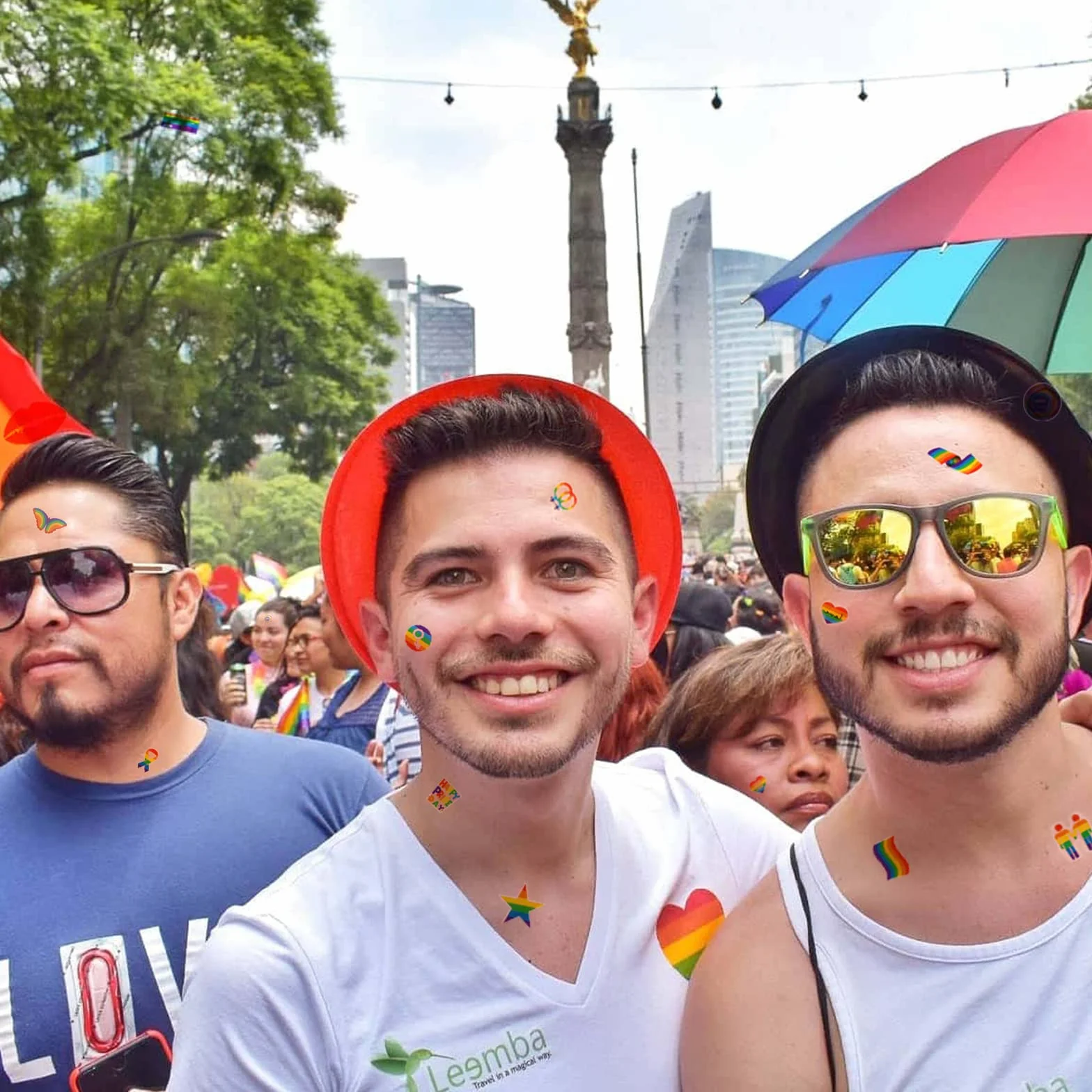 PHOGARY LGBT tatuaże tymczasowe (10 arkuszy, 112 sztuk) tęczowe naklejki Pride na uroczystości, imprezy gejowskie, festiwale i parady