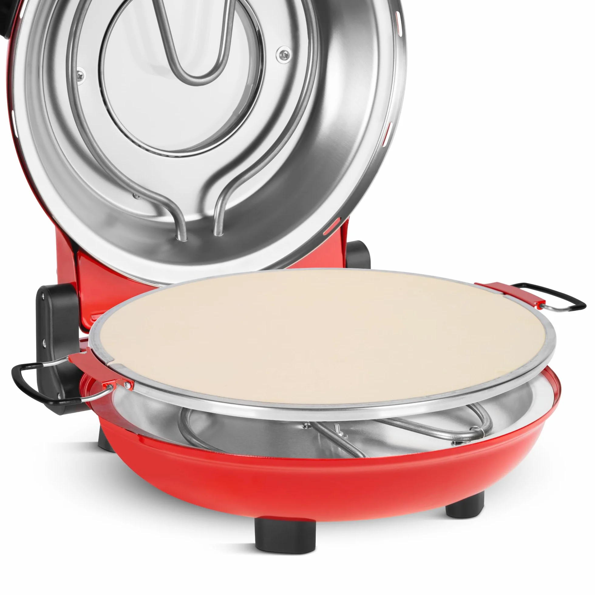 Teesa Piec do Pizzy Supreme+ 405°C 1200 W Okienko Łopatki Wyjmowany Kamień Regulacja Temperatury TSA3238