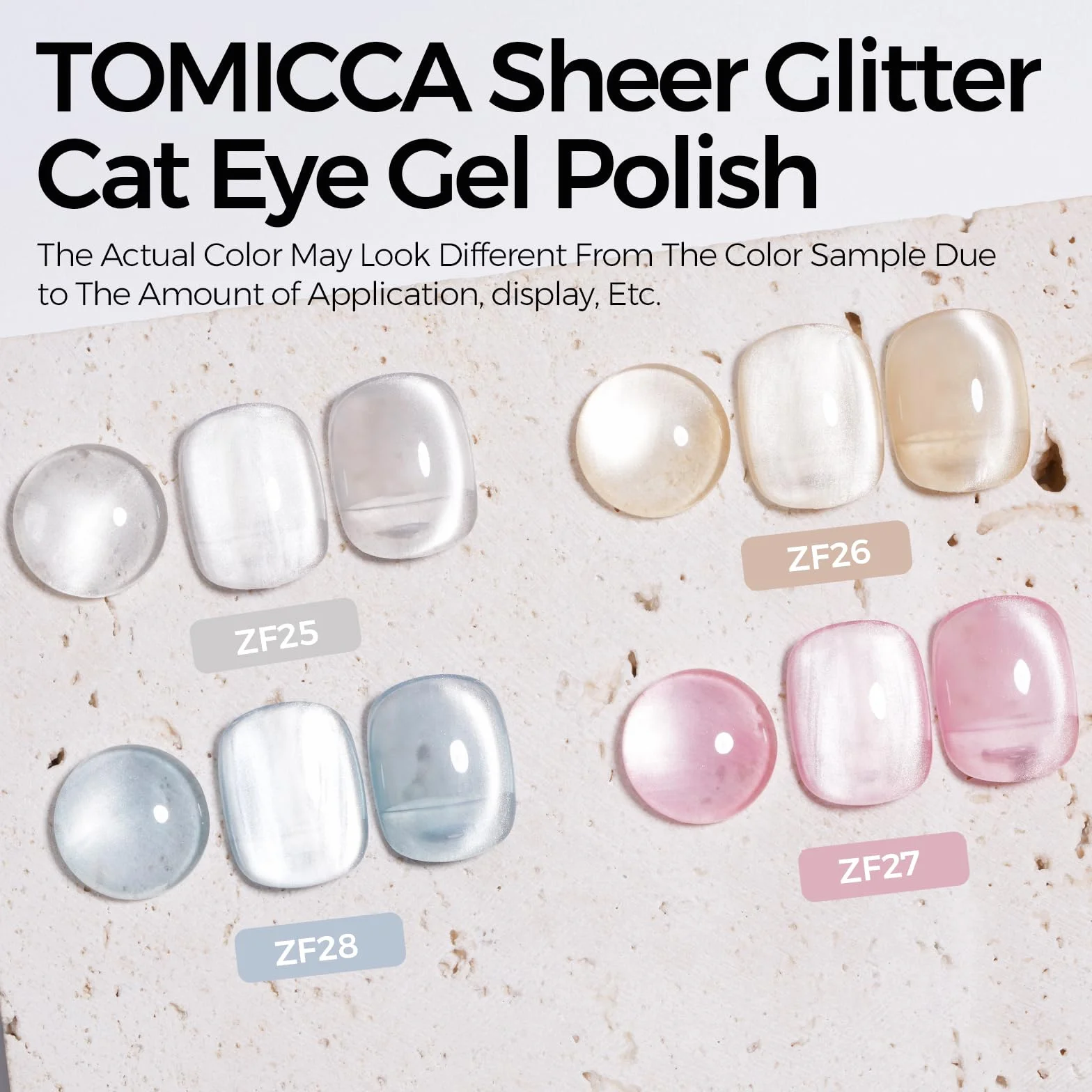 TOMICCA Cat Eyes żelowy lakier do paznokci UV Jelly Magnet zestaw 8 ml 4 kolory