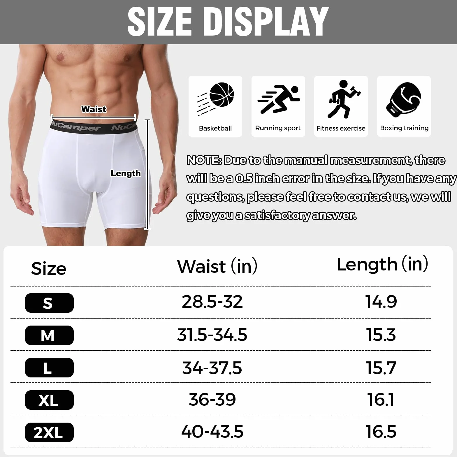NuCamper Męskie spodenki kompresyjne z kieszenią, szybkoschnąca bielizna do biegania, oddychające, szybkoschnące, krótkie spodenki sportowe, męskie spodnie do biegania, na lato, spodnie rowerowe