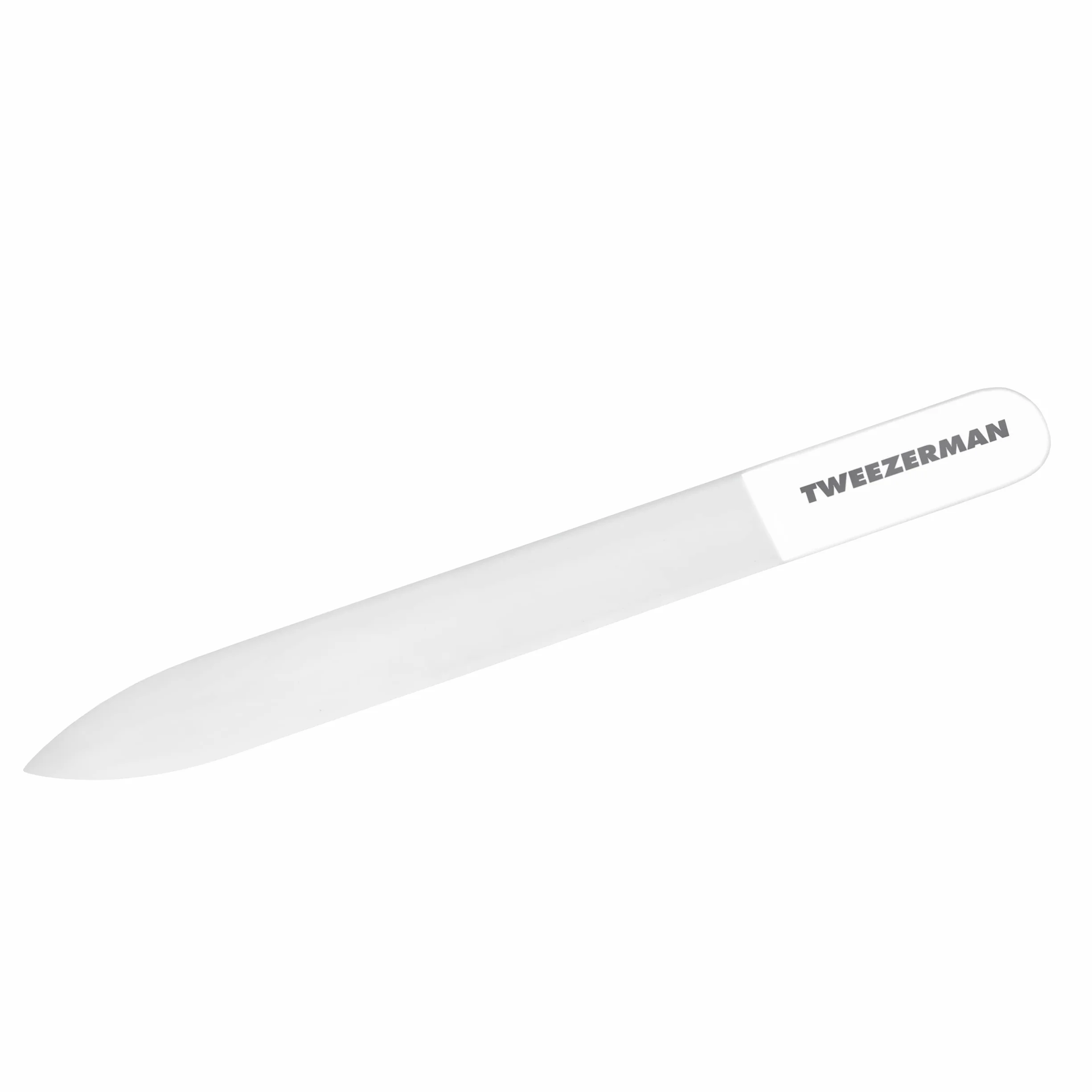 TWEEZERMAN Szklony pilnik i buffer do paznokci (dwustronny, piłuje, wygładza i poleruje paznokcie, zmywalny, z etui, szkło hartowane)