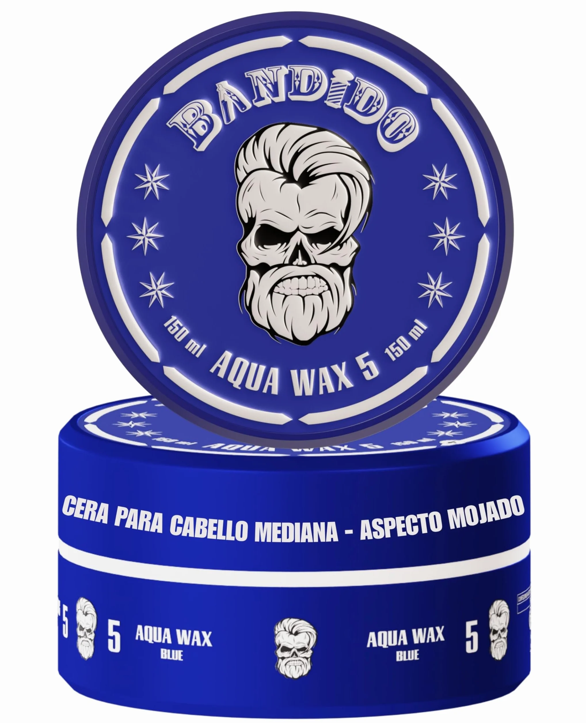 BANDIDO Aqua Hair Wax No. 5 – wosk do włosów dla mężczyzn o średniej przyczepności i owocowym zapachu gumy do żucia – Cera dla mężczyzn 150 ml – połysk & Edge Control do wszystkich rodzajów włosów