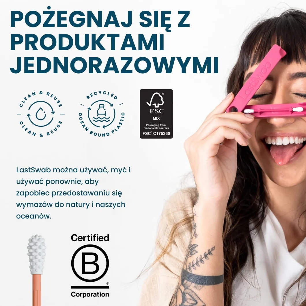 Wielokrotnego użytku patyczki do czyszczenia uszu – Ekologiczna alternatywa dla patyczków jednorazowych – Łatwe w czyszczeniu – W zestawie etui podróżne - brzoskwinia