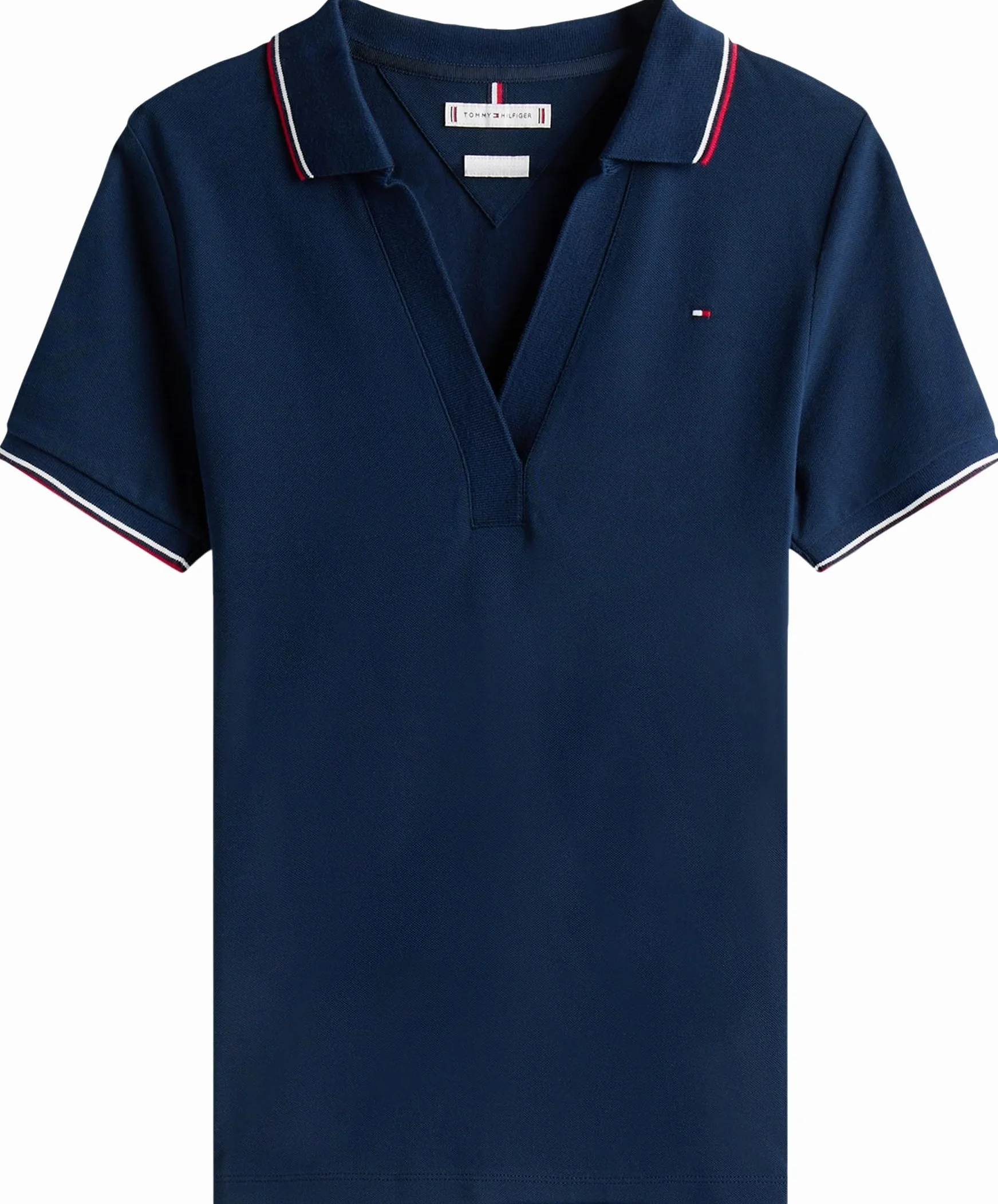 Tommy Hilfiger Polo damskie S/S, Niebieski (Dark Night Navy), 3XL