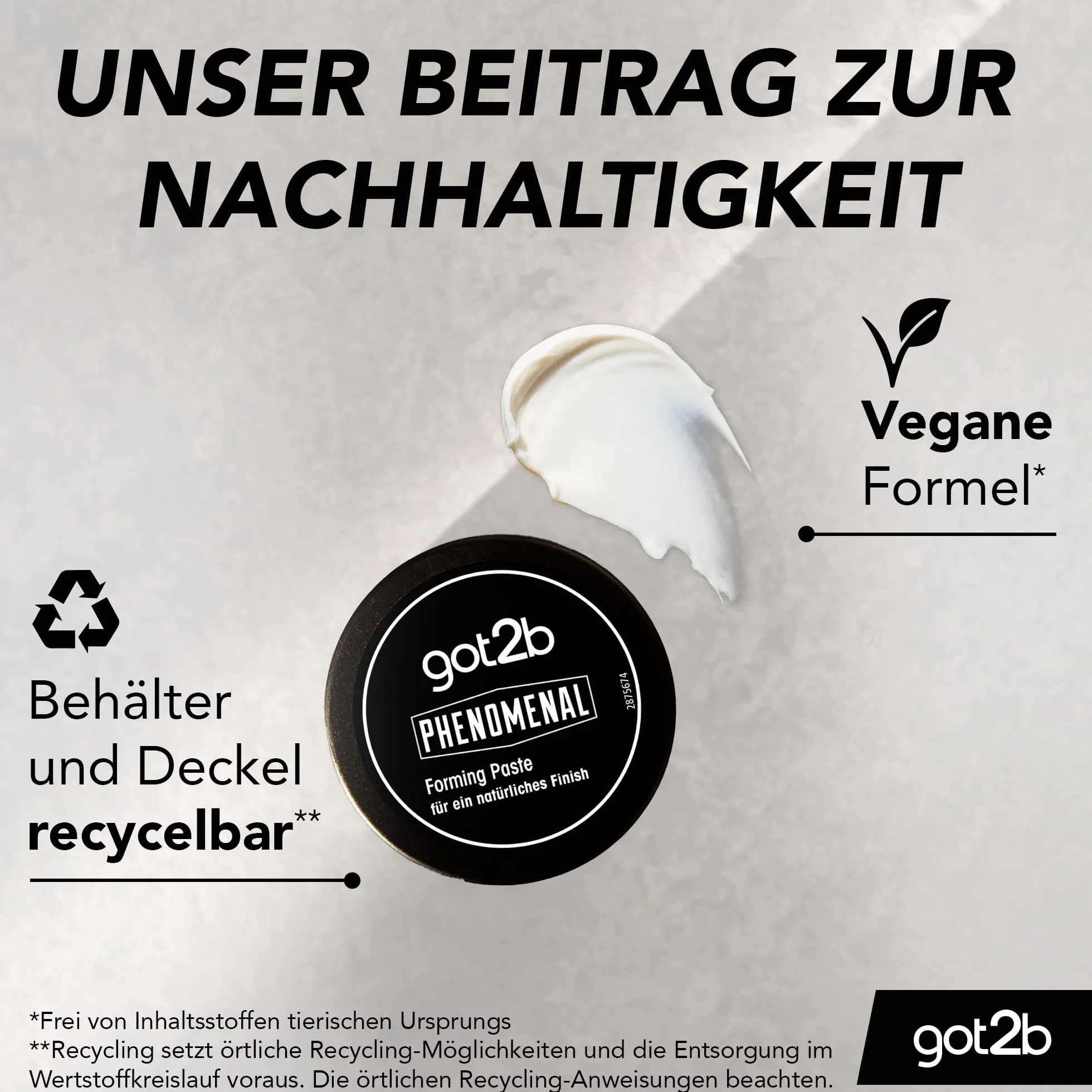 got2b Phenomenal Forming Paste Halt 3 (100 ml), pasta do stylizacji dla fenomenalnego, naturalnie wyglądającego stylu i mocnego zapachu