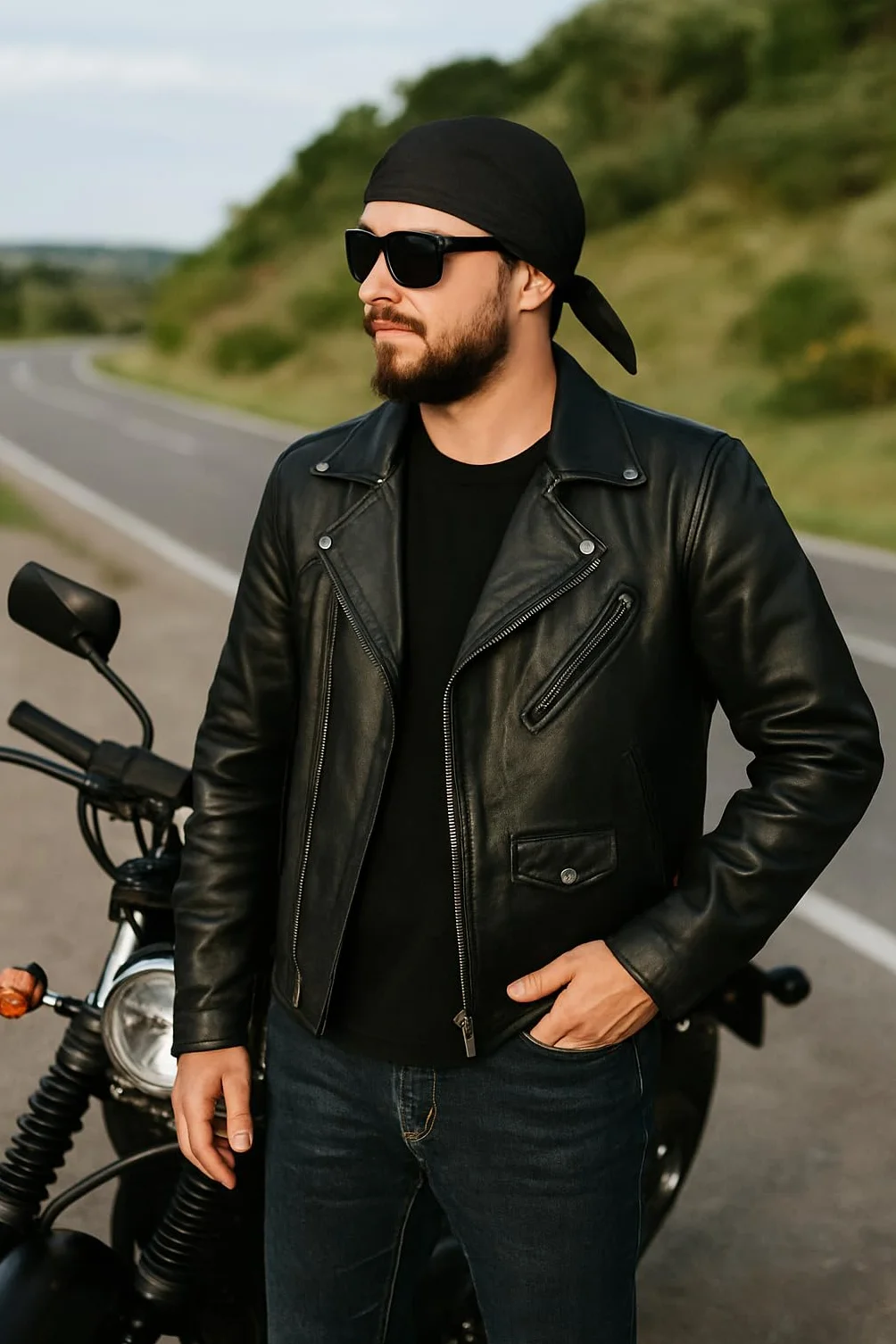 styleBREAKER Bandana chusta na głowę, Zandana, nakrycie głowy, chusta motocyklowa 04023012