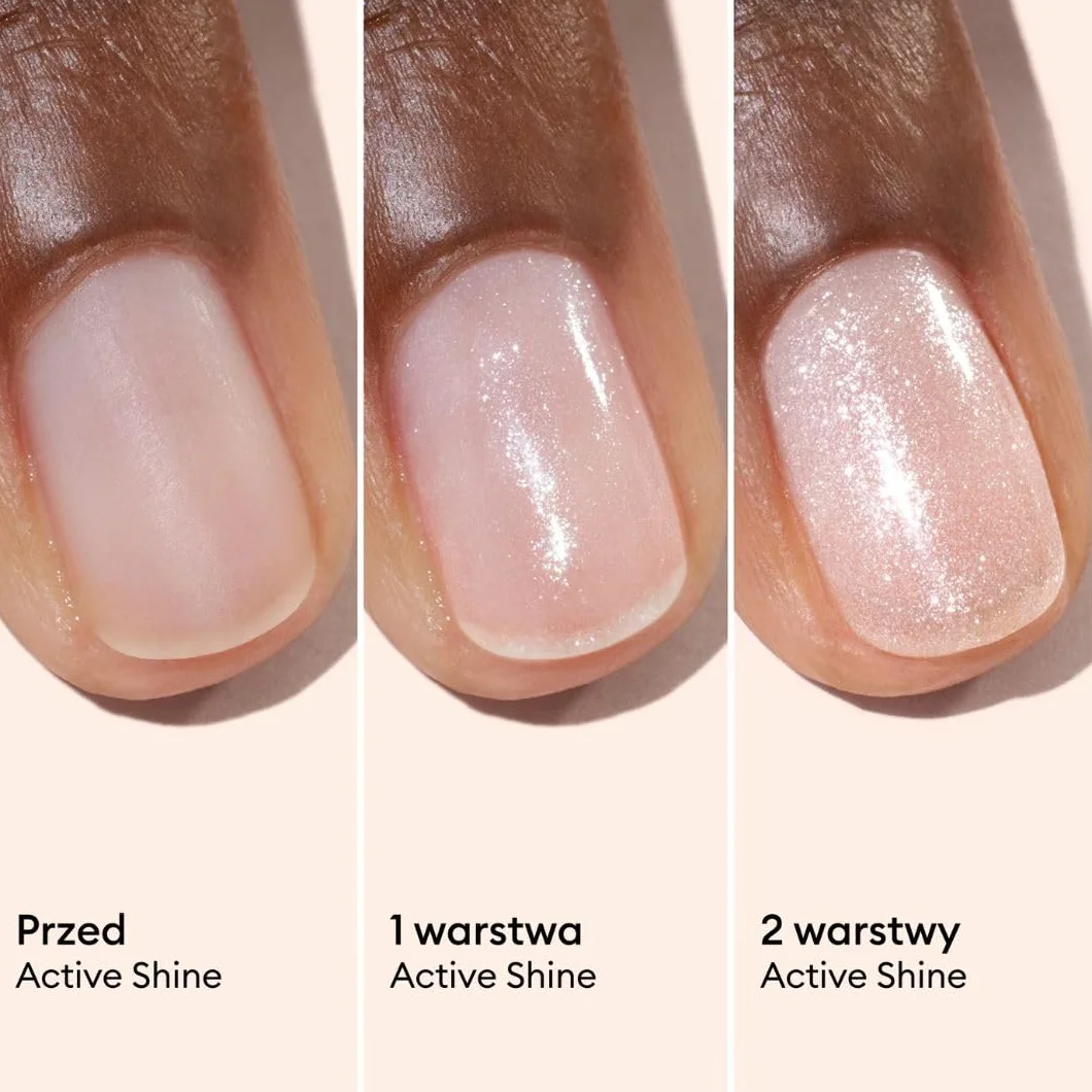 Manucurist Active Shine™ Żelowy lakier do paznokci, bez lampy, wegański, wyprodukowany we Francji, ultrabłyszczący, 2 w 1, Nude Nail Strengthener & Highlighter, składniki pochodzenia roślinnego