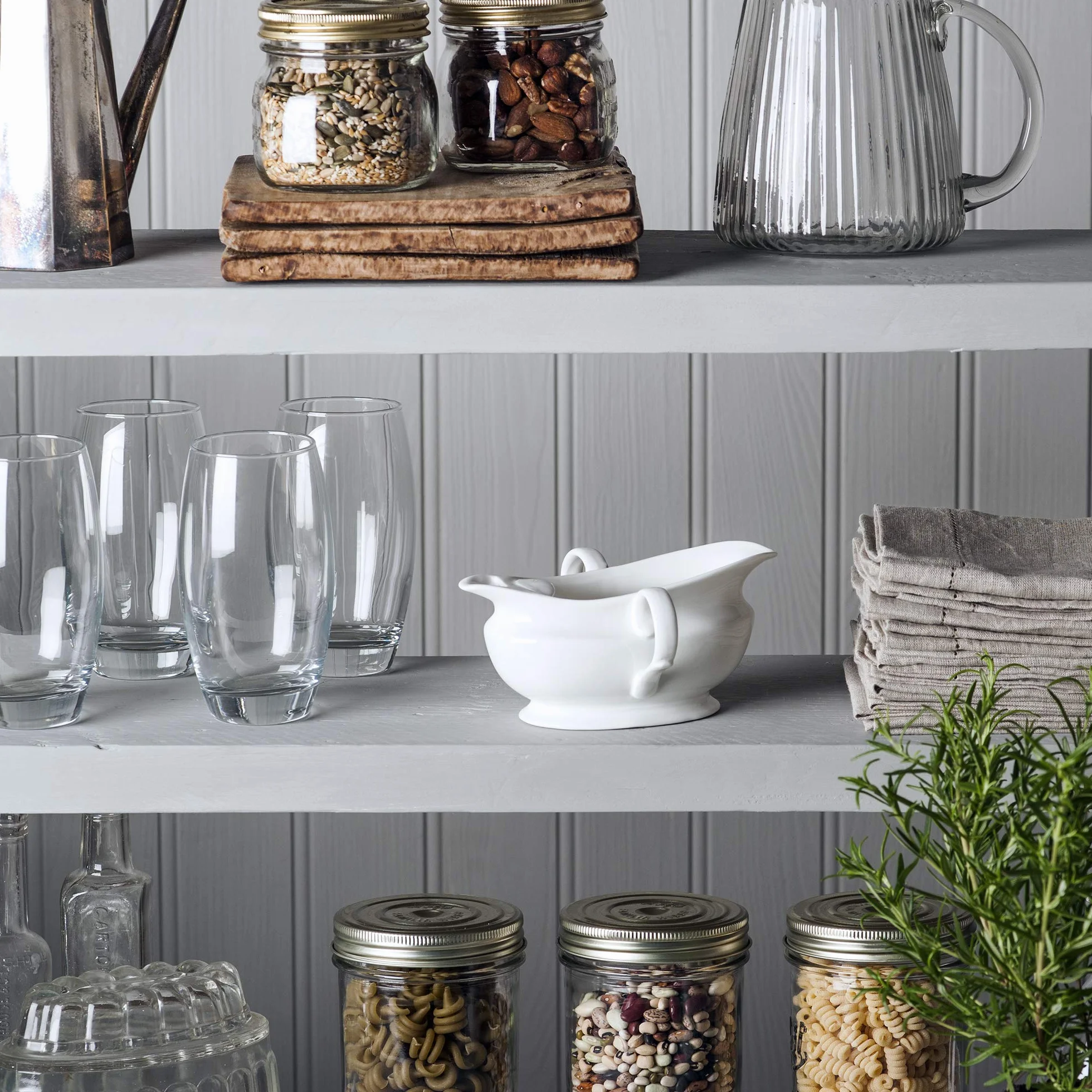 WM Bartleet & Sons 1750 T308 tradycyjny porcelanowy separator tłuszczu, 300 ml - biały, biały