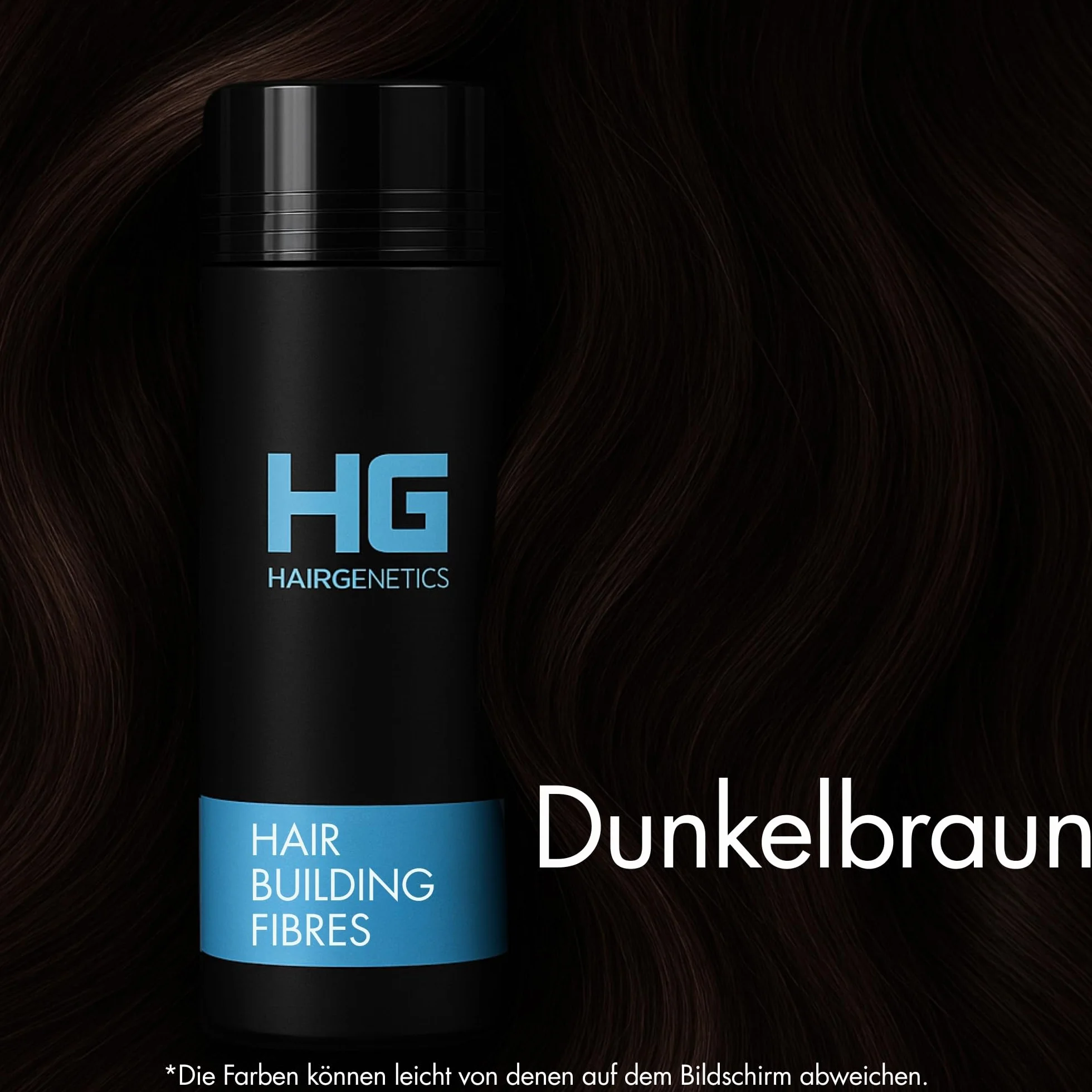 Hair Genetics Włókna włosów, na wypadanie i przerzedzanie włosów, 22 g, ciemnobrązowe