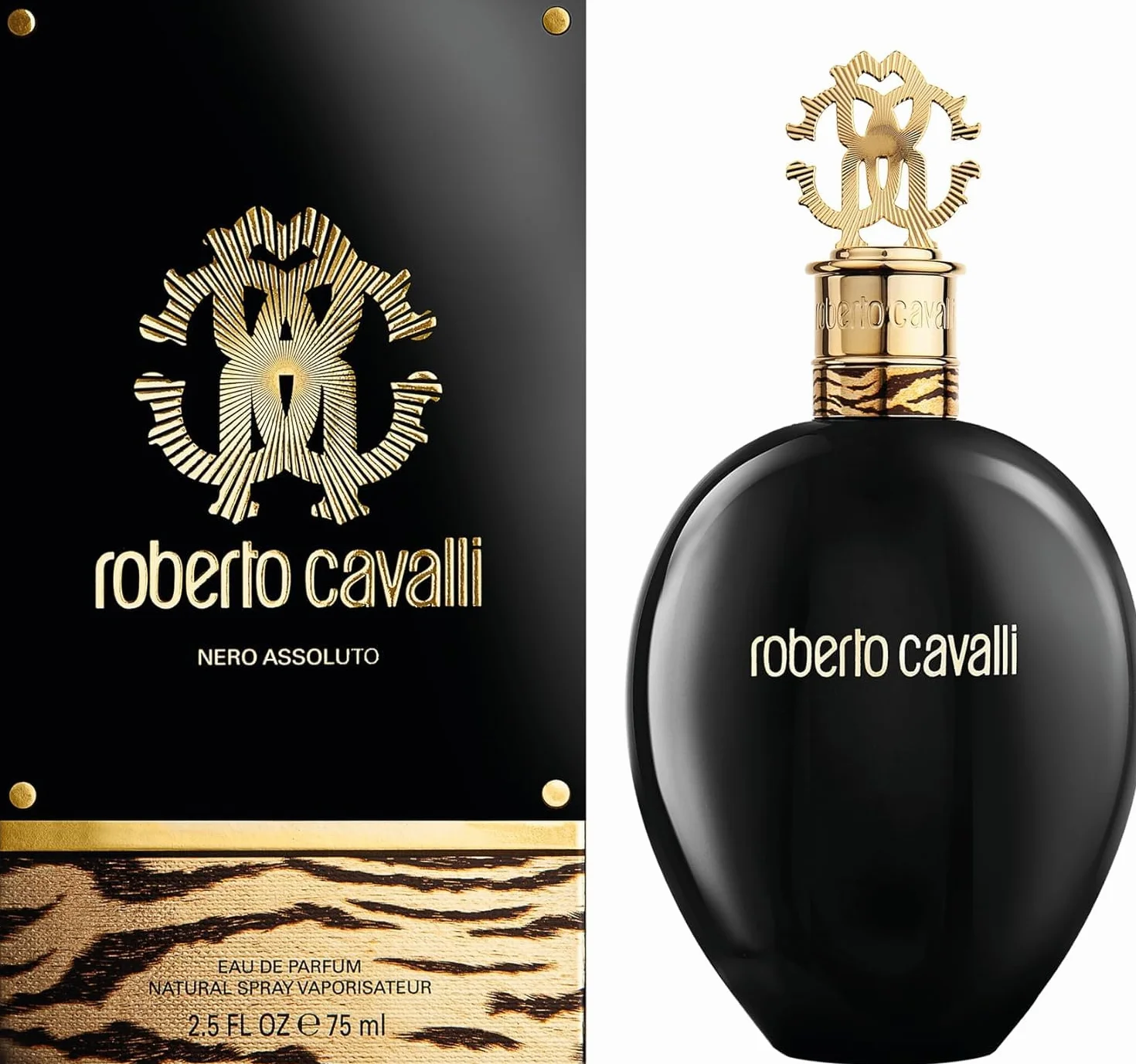 Roberto Cavalli Nero Assoluto, woda perfumowana dla kobiet, bogaty zapach, 75 ml