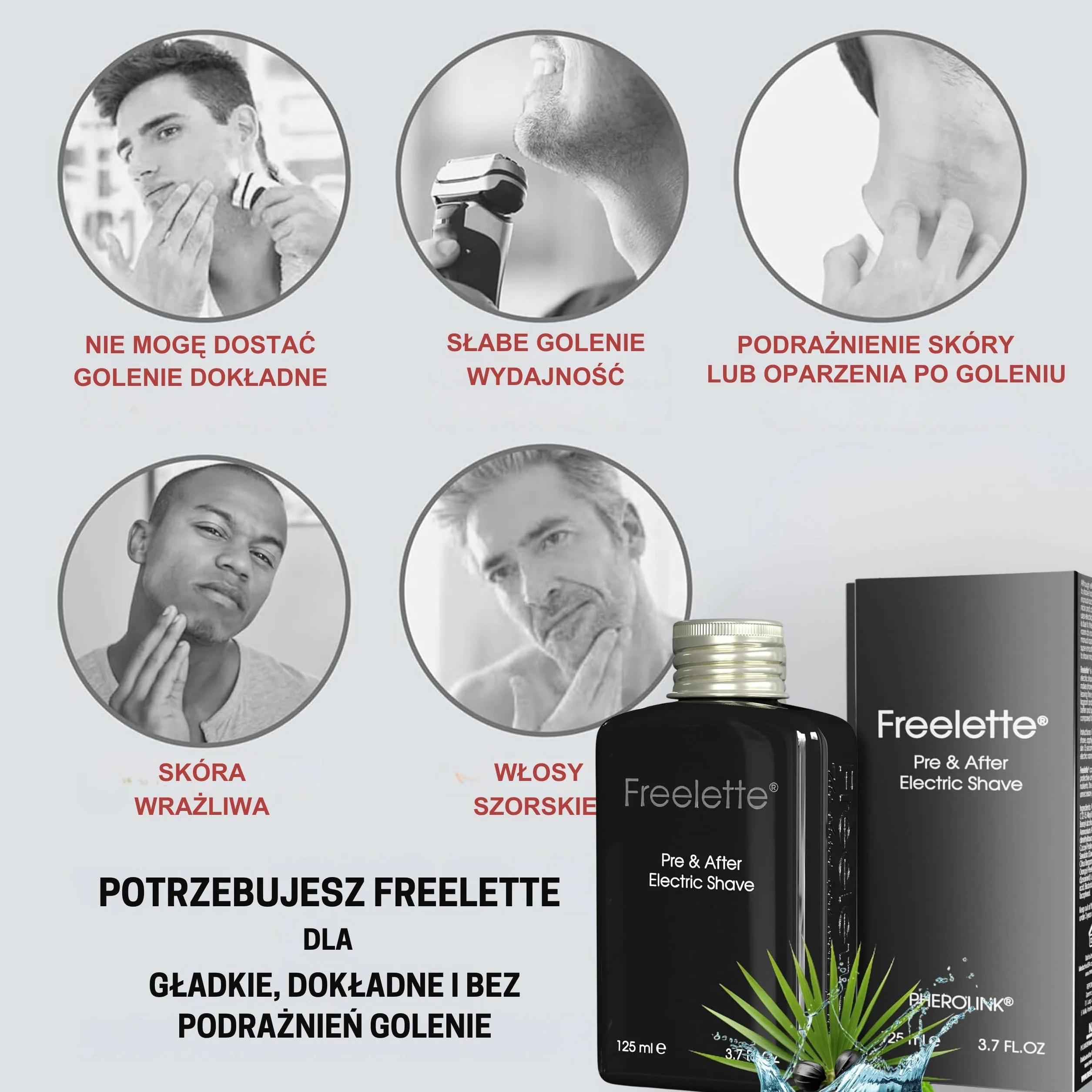 Krem do golenia przed goleniem najlepszy do dokładnego golenia Freelette Electric Balsam do golenia (ONE PACK)