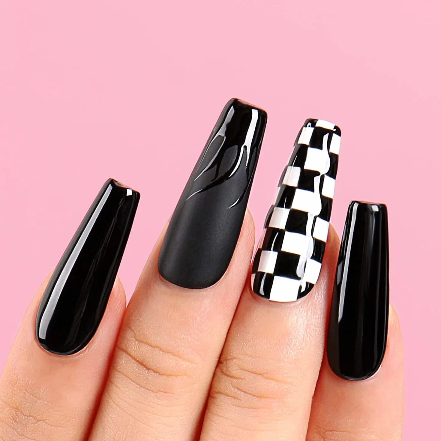 AIMEILI żelowy lakier do paznokci UV LED, czarny do salonu manicure, home DIY, bardzo błyszczący, beztestowy, trwały i odporny na zużycie, 8 ml, 995