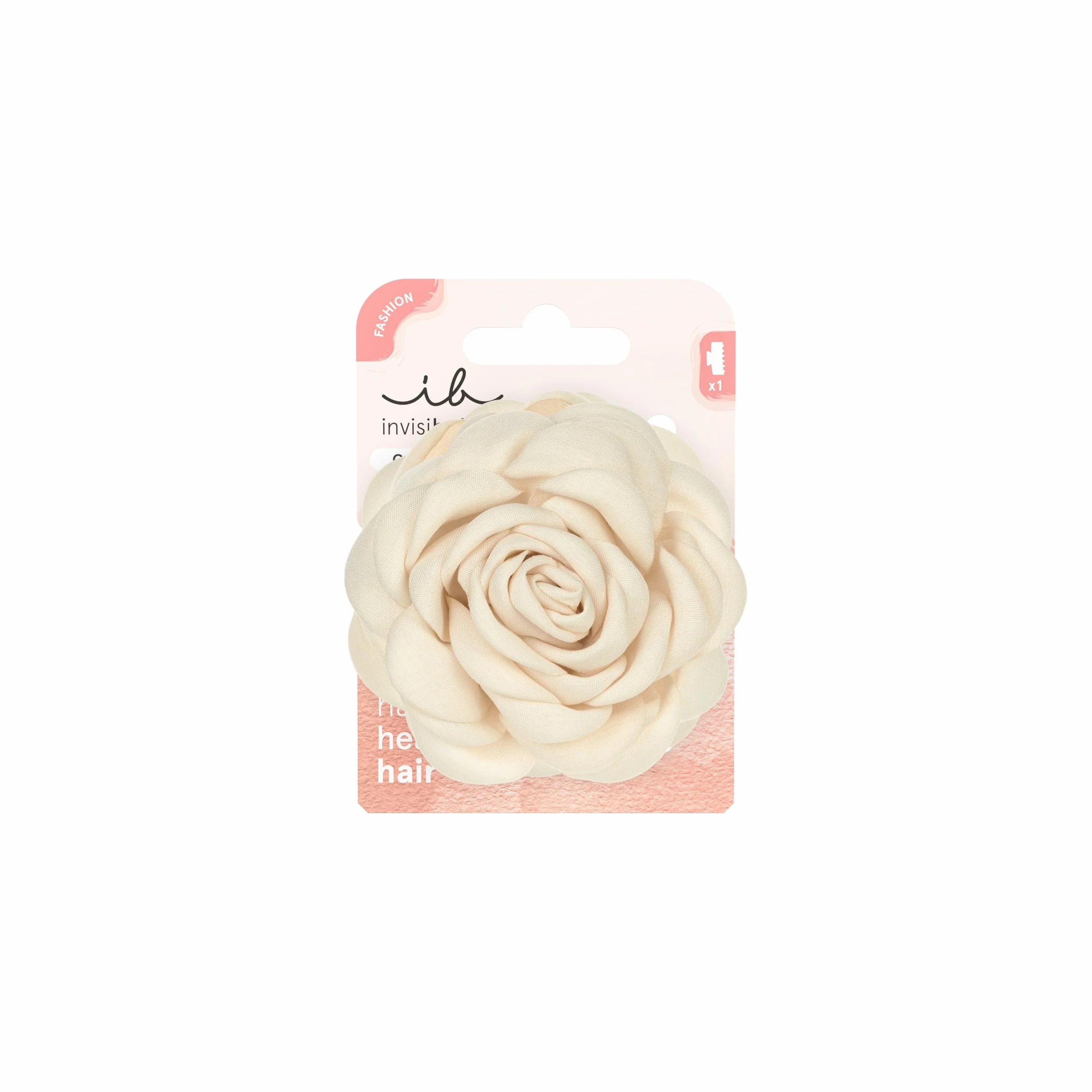 Invisibobble Clipstar Spring Rose spinka do włosów z kwiatem 3D biała duża klamra do cienkich włosów
