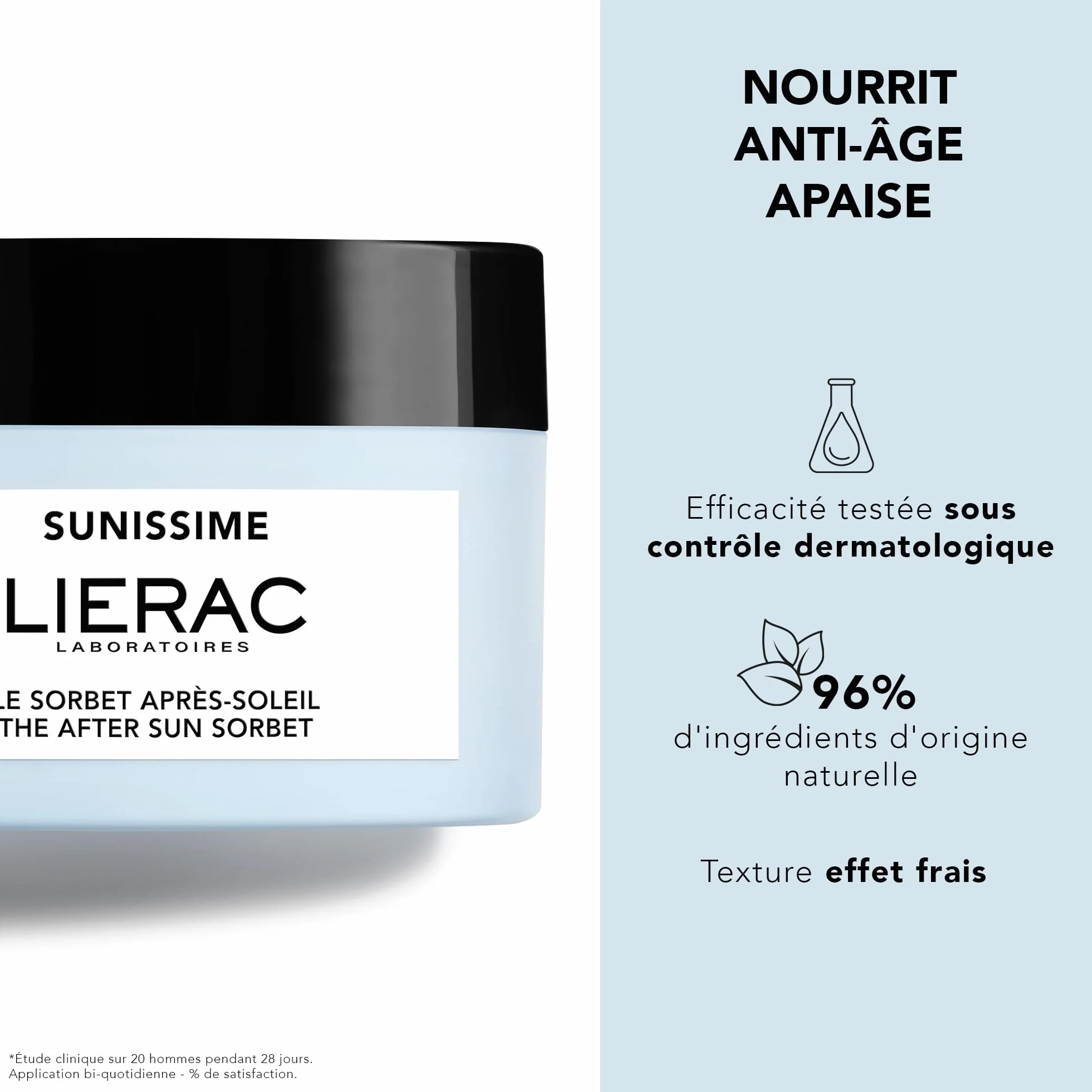 Lierac - Sunissime - Le Sorbet po opalaniu do twarzy 50ml - Pielęgnacja twarzy - Nawilża - Przeciw starzeniu - Koi - Wspaniała opalenizna - Przedłużona