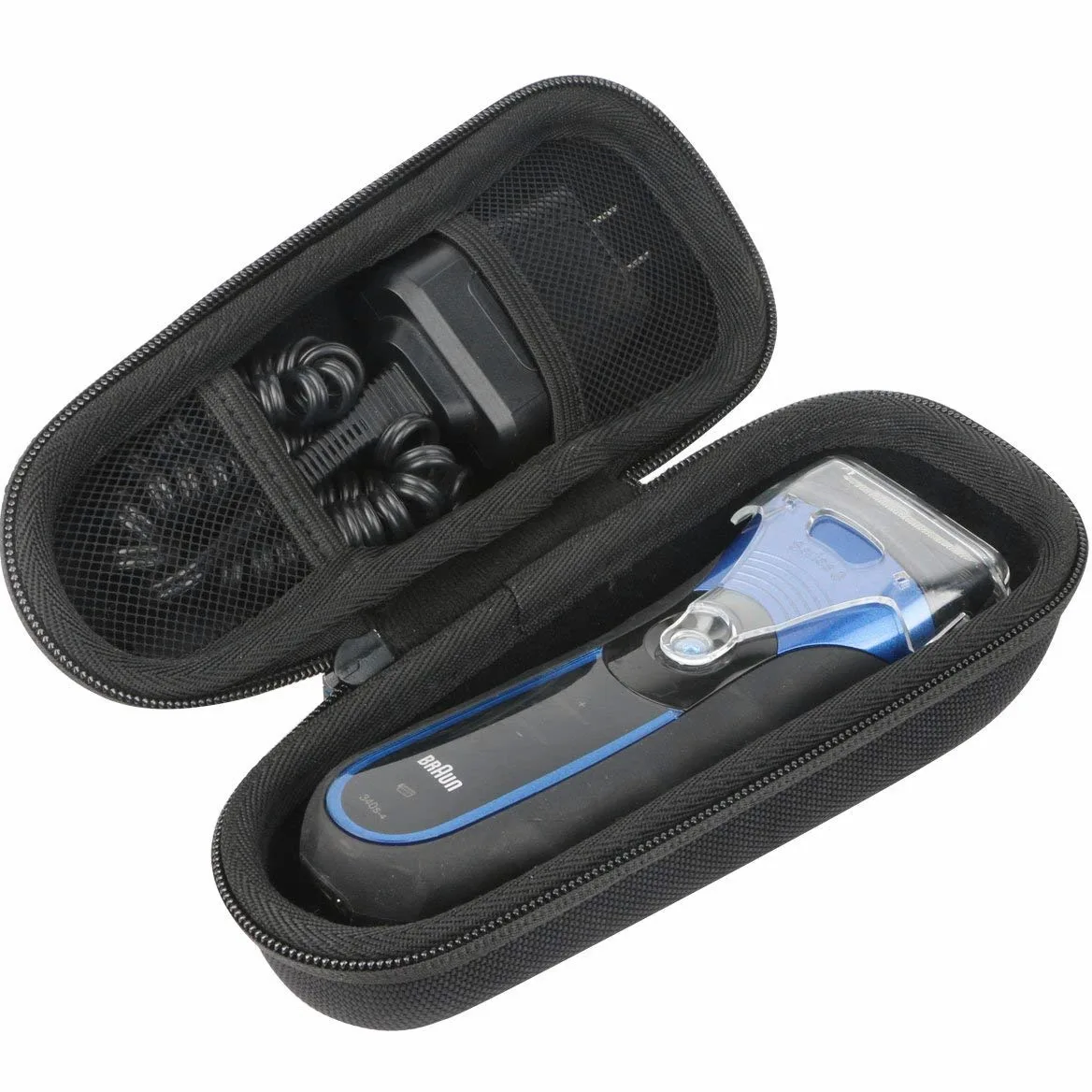 Khanka Twarde etui podróżne do Braun Series 3 340s-4 3090 3030S 3020s Golarka elektryczna, czarny