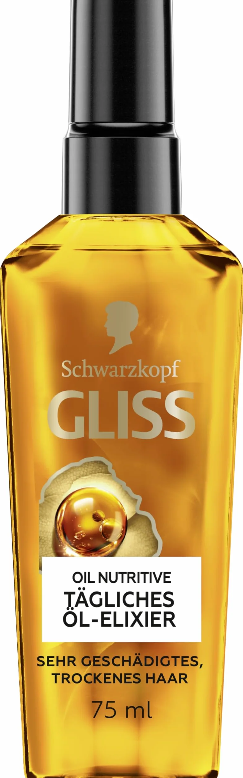 Gliss Olejek do włosów codzienny eliksir olejowy (75 ml), olejek do włosów suchych pielęgnuje i uszlachetnia włosy bez natłuszczania, z olejkiem arganowym i witaminą E