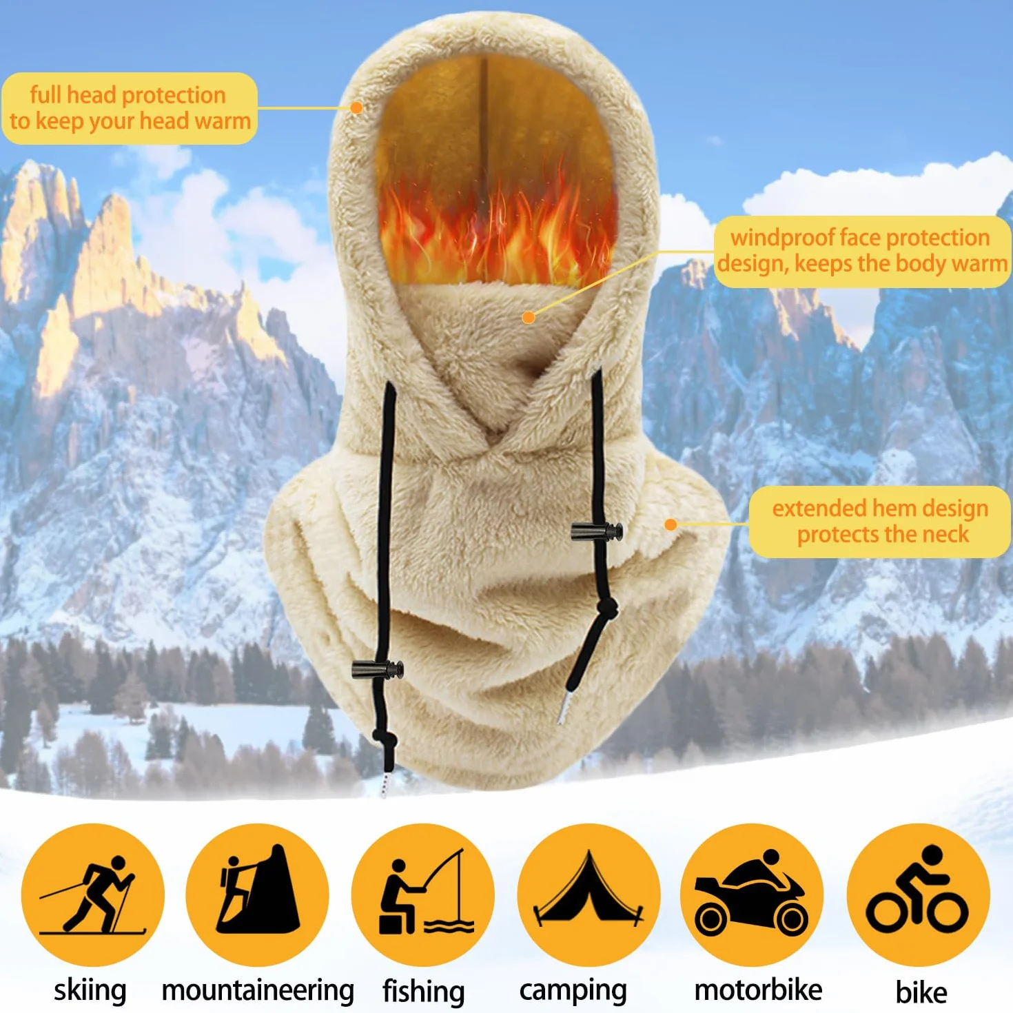 Pluszowa kominiarka damska, zimowa, ocieplacz na szyję, narty, balaclava, wiatroszczelna, maska narciarska, do jazdy na snowboardzie, narty, rozmiar uniwersalny