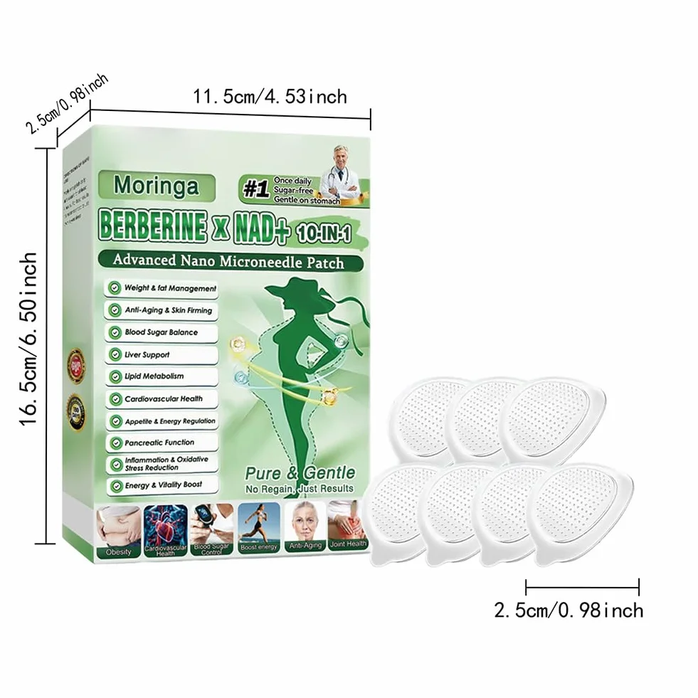 Moringa Berberine plastry wyszczuplające 10 w 1 nano-mikroneedle 2 szt