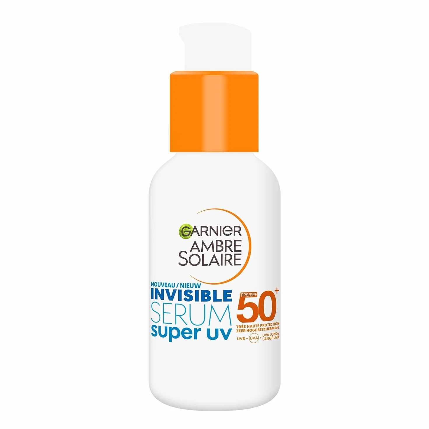 Garnier Amber Solar Super UV - Niewidzialne serum do twarzy - bardzo wysoka ochrona SPF50+ - dla wszystkich rodzajów skóry - 30 ml