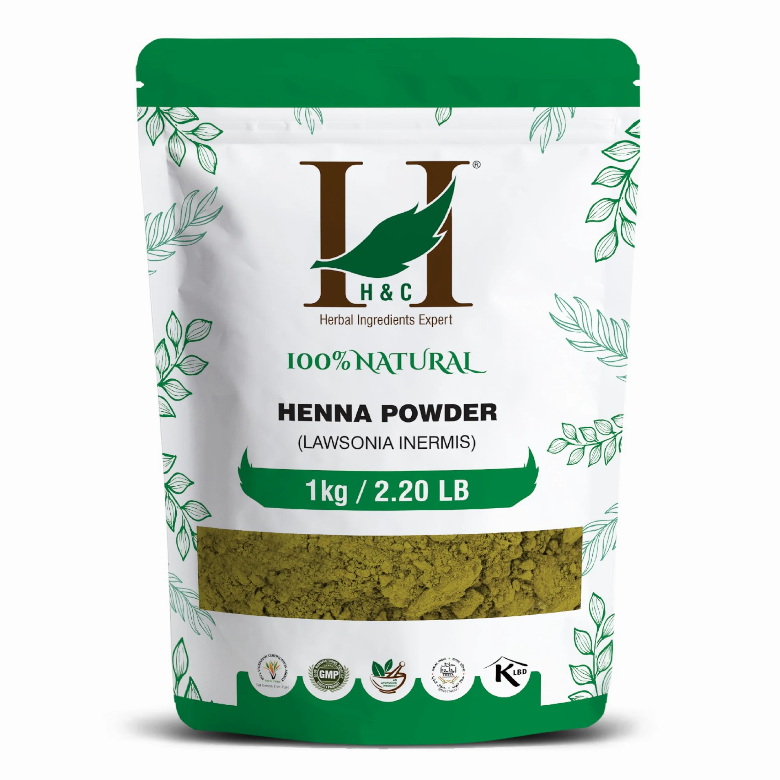 H&C czysta naturalna henna w proszku Lawsonia Inermis 1 kg do włosów