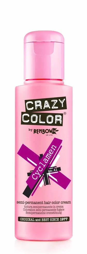 Renbow Crazy Color Semi-Permanent Hair Color Dye cyclamen 41-100 ml, 1 opakowanie (1 x 115 g)