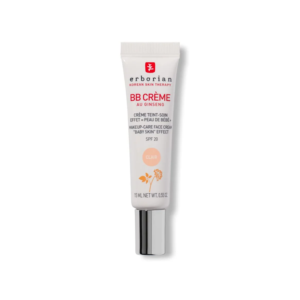 Erborian BB Ginseng Cream SPF 20 15 ml Baby Skin Effect Treatment Korean Cosmetic