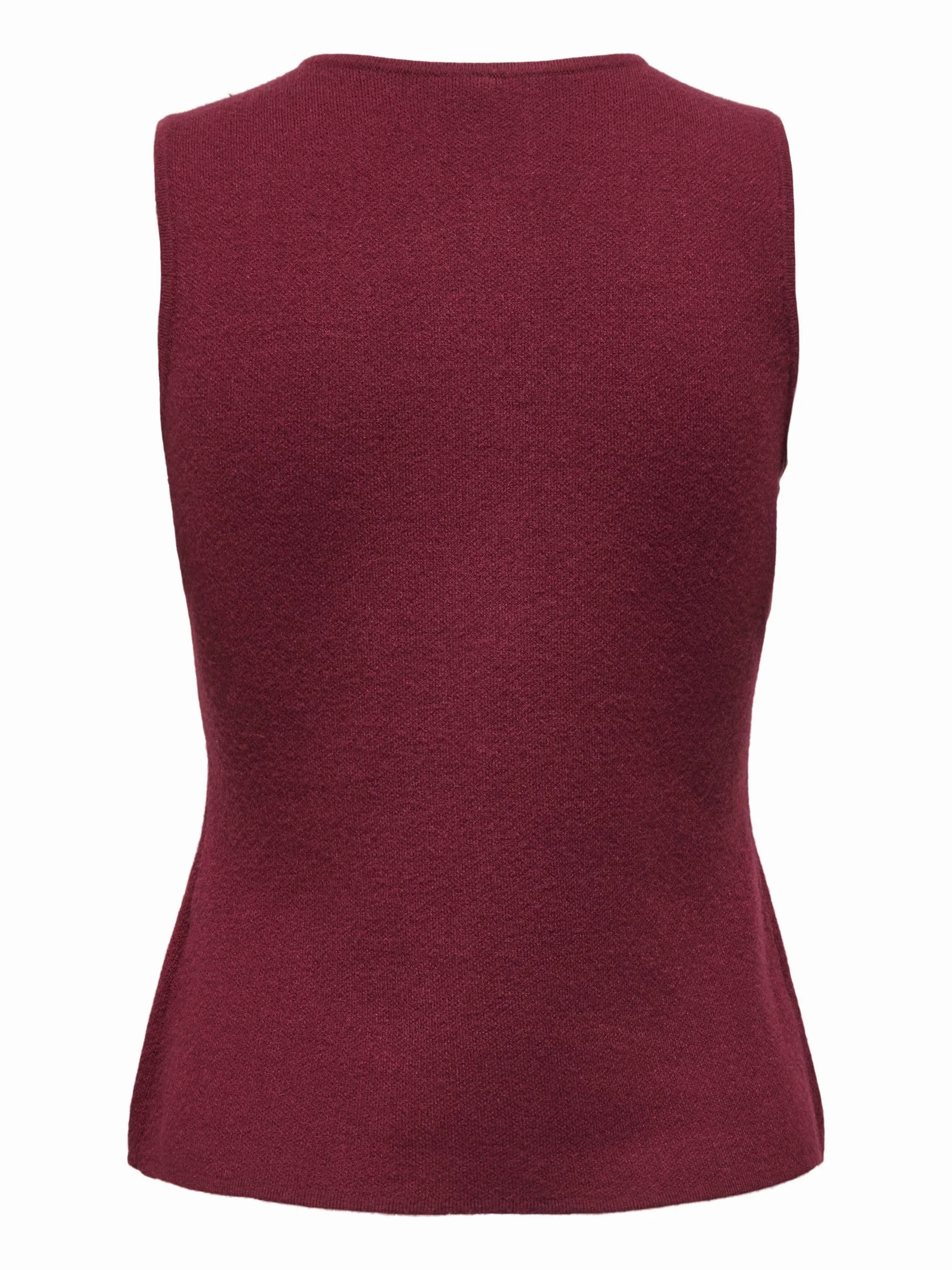 Onlibi Button Sl Vest Cc Knt, Zinfandel, S