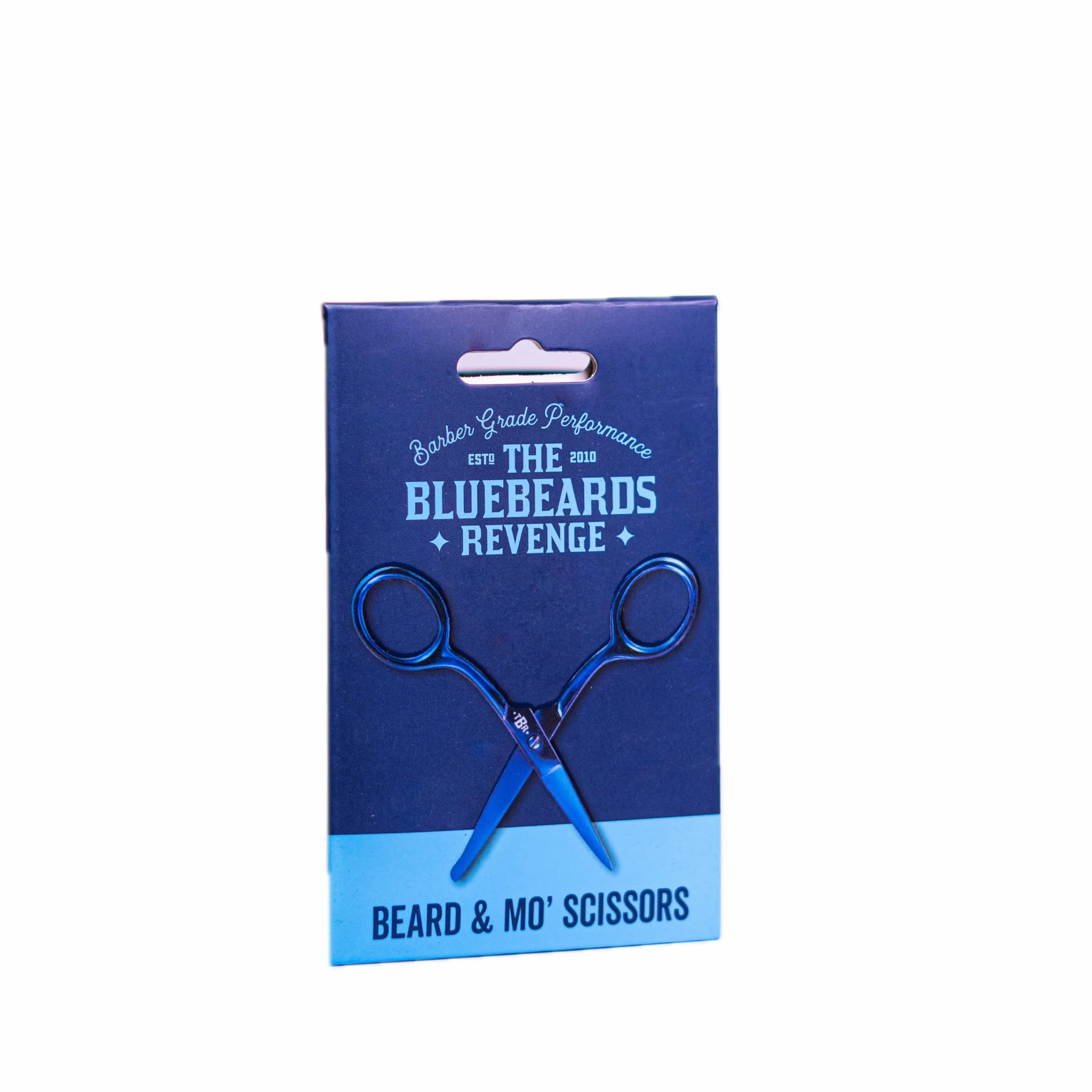 The Bluebeards Revenge Nożyczki Beard & Mo' w kolorze metalicznym niebieskim