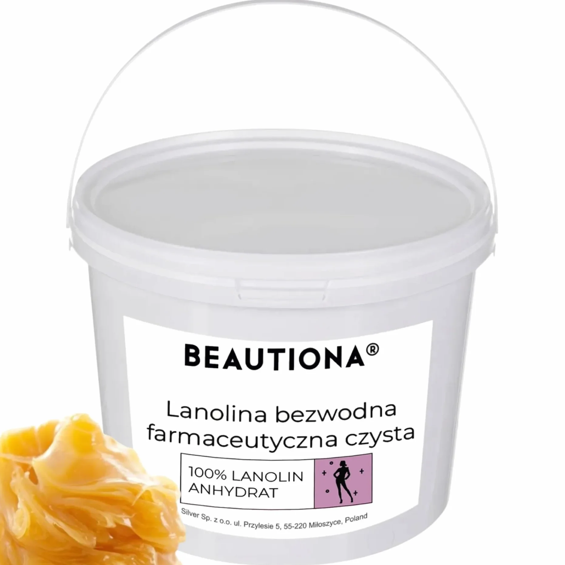 Lanolina bezwodna, farmaceutyczna jakość – 100% naturalna, czysta i hipoalergiczna – 1 kg