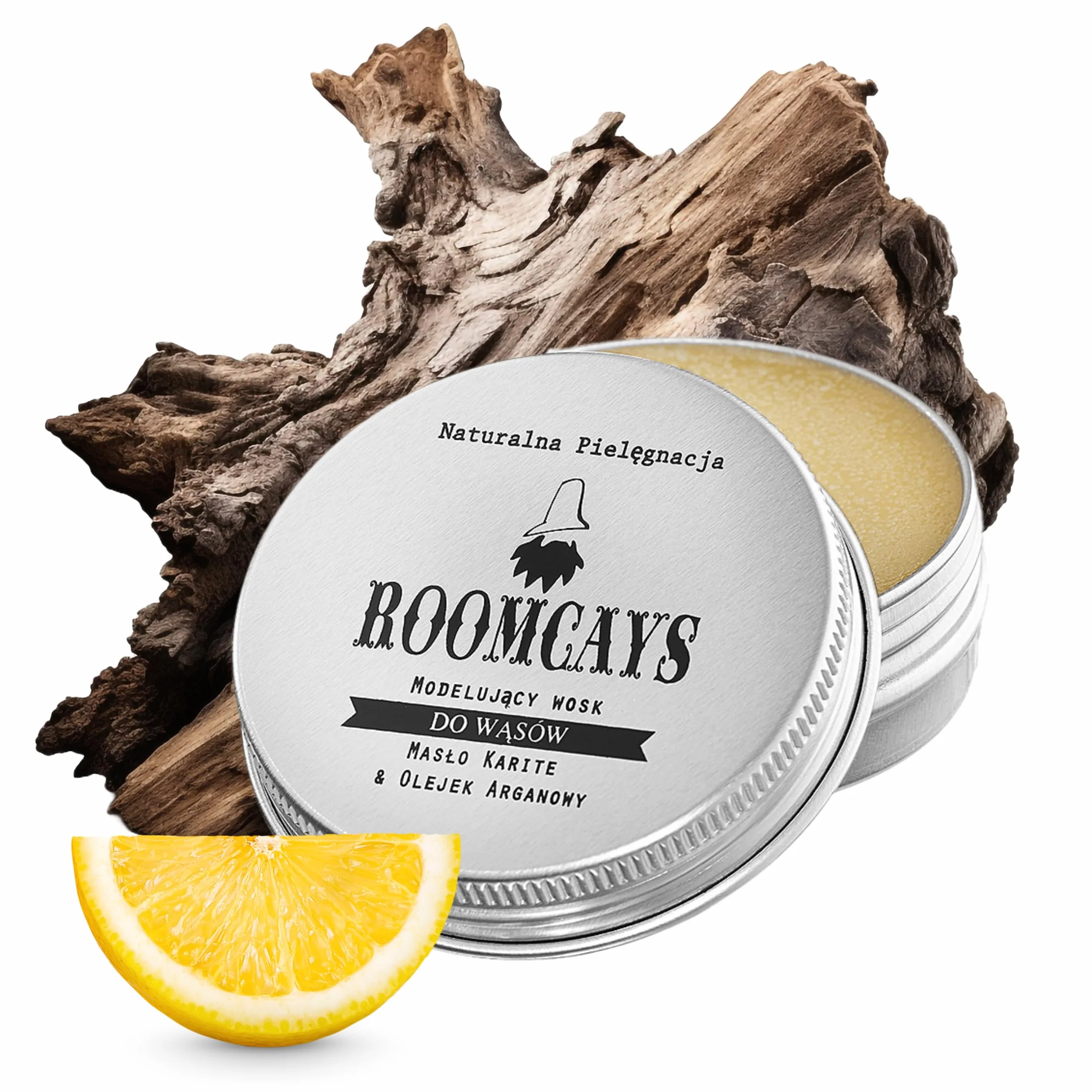 Wosk do brody, naturalny olej arganowy i wosk pszczeli w aluminiowej puszce