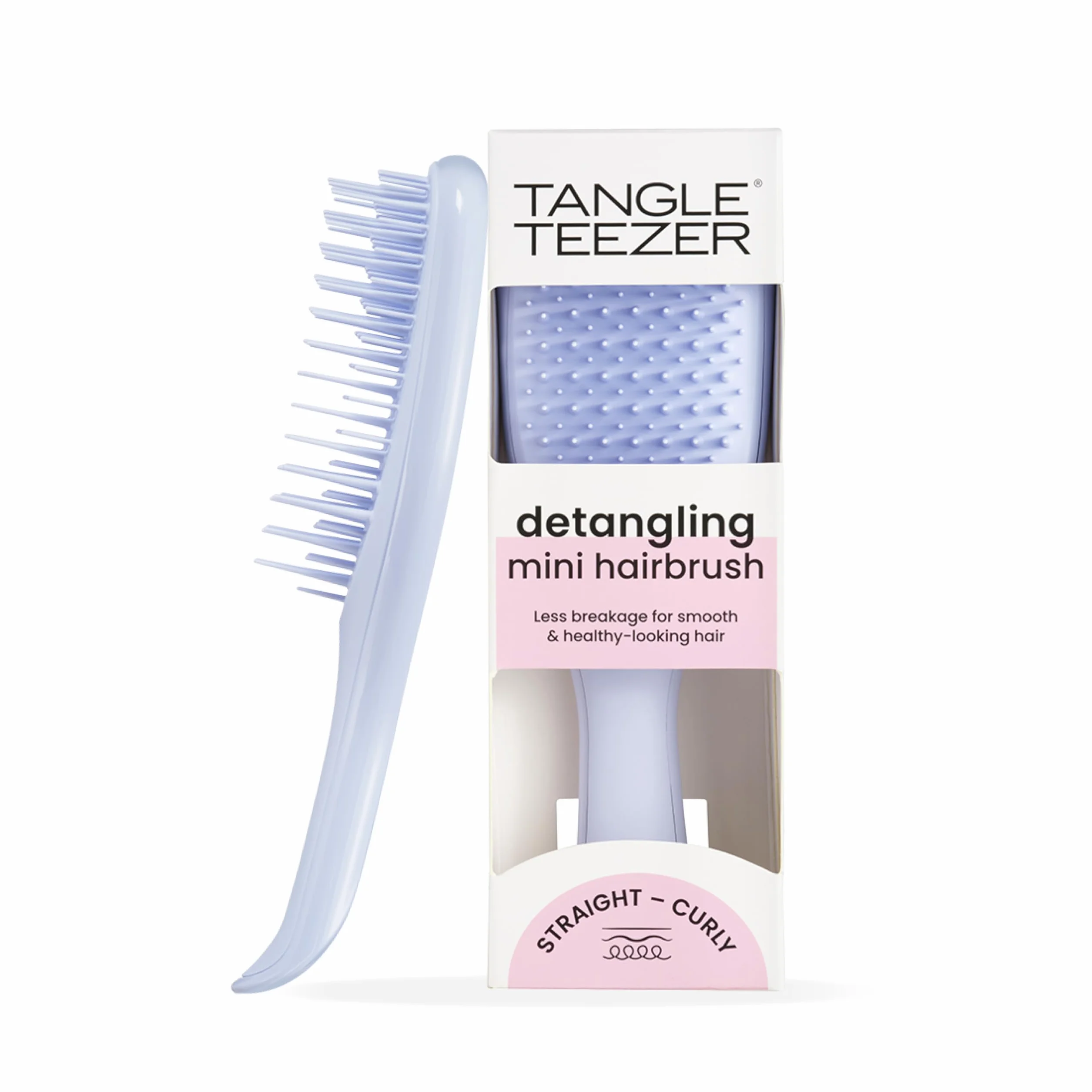 Tangle Teezer Mini Ultimate Detangler - do włosów mokrych i suchych - szczotka do rozczesywania do wszystkich rodzajów włosów - idealna szczotka dla dzieci i w podróży -Elektroniczny lawendowy