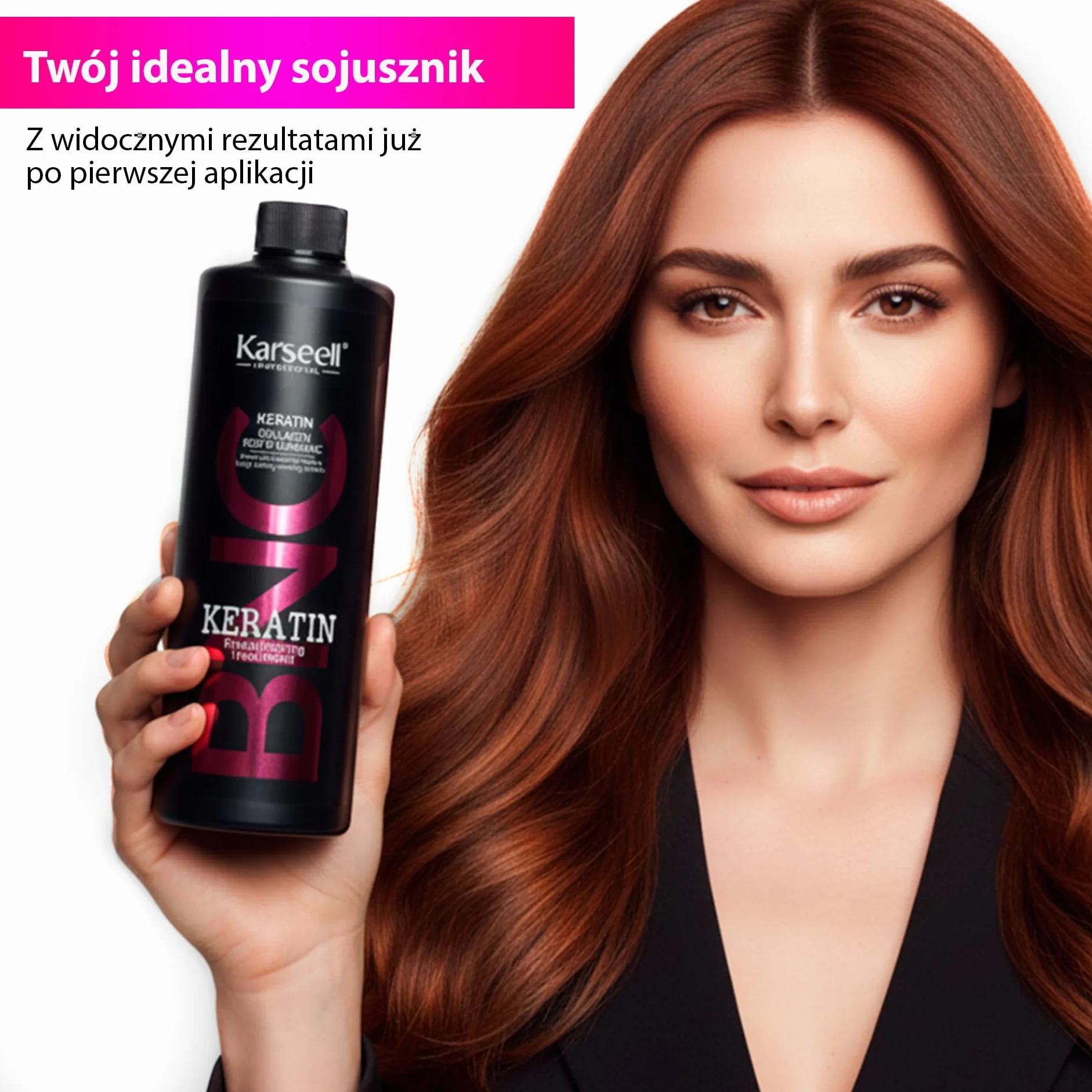 Karseell MACA CARE SYSTEM Keratyna Wygładzająca Bez Formaldehydu Suche Puszące Zniszczone Włosy Kolagen Biotyna Arganowy Odżywka Nawilżająca Blask Regeneracja Antypuszenie Codzienne Stosowanie Domowe