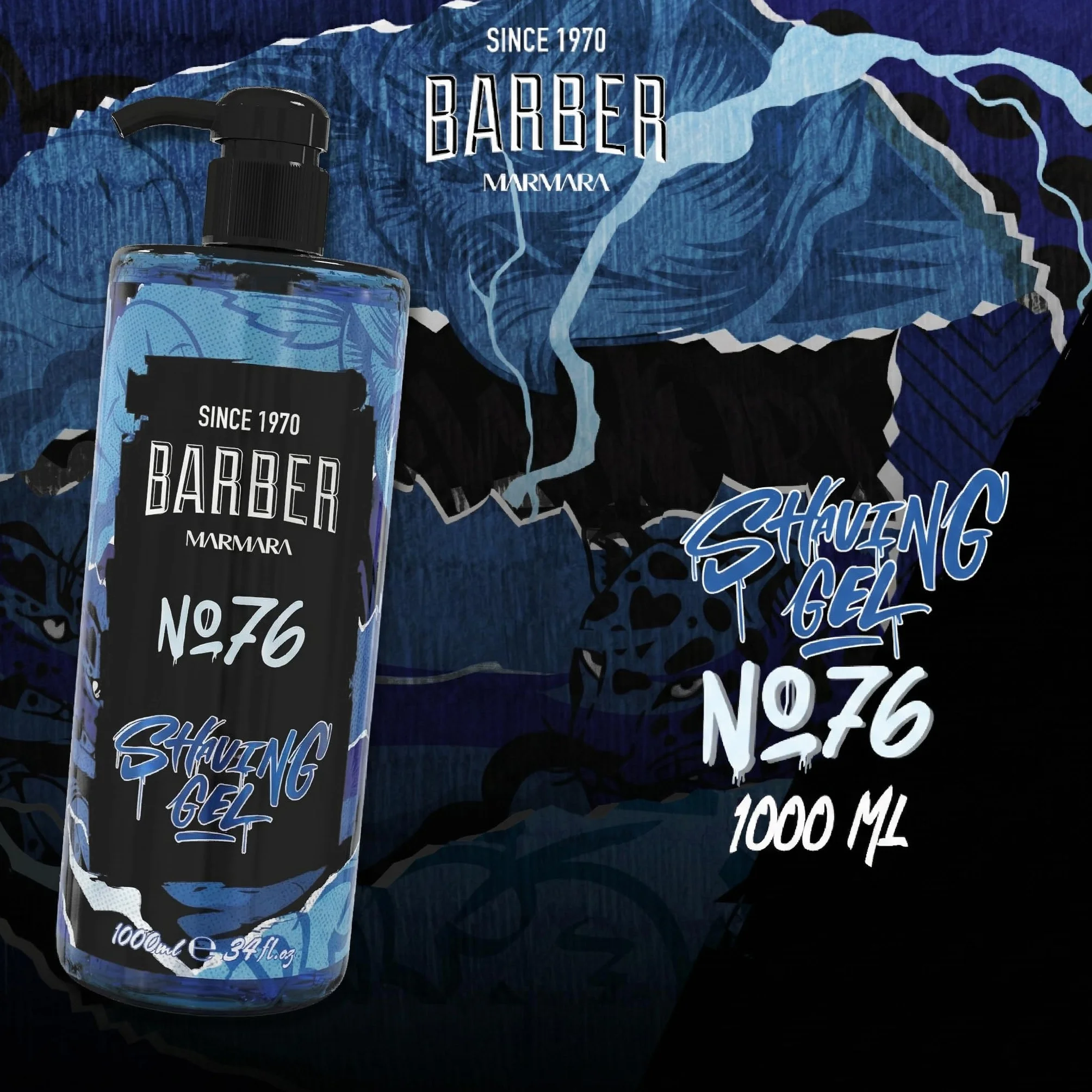 BARBER MARMARA Żel do golenia przezroczysty 1000 ml – precyzyjne golenie konturów brody