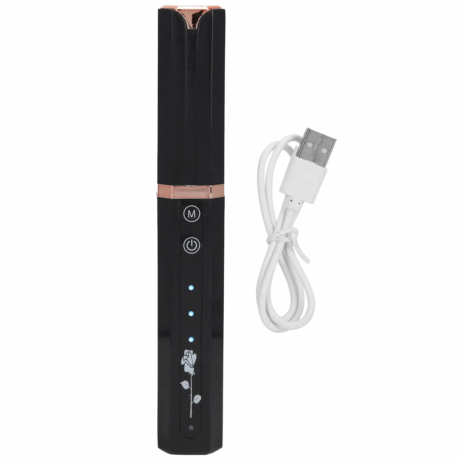 Zalotka do rzęs, szybkie nagrzewanie 5 V 2 W stała temperatura elektryczne zalotki do rzęs 280 mAh bateria dla urody(czarny)