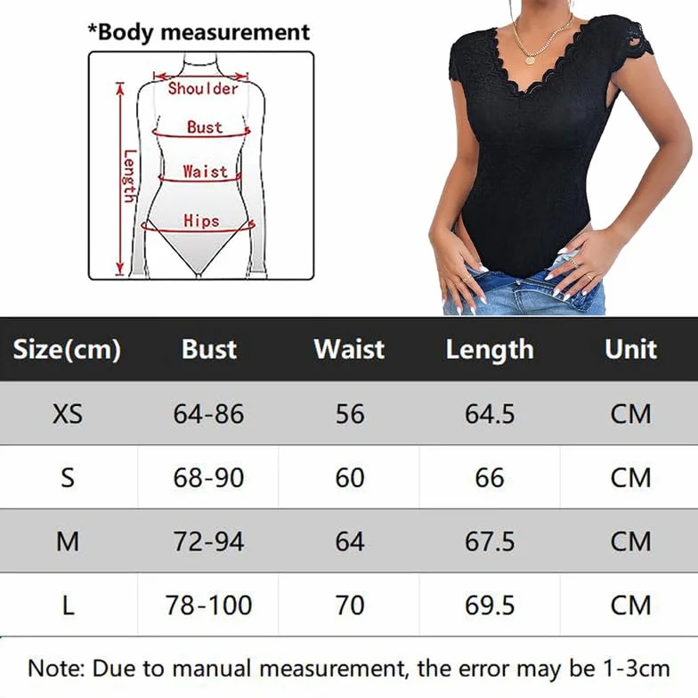 Haibang Seksowne damskie koronkowe body z dekoltem w szpic body kwiatowy top obcisła bluzka z krótkim rękawem bezrękawnik eleganckie koszule Cami Bluzka Clubwear