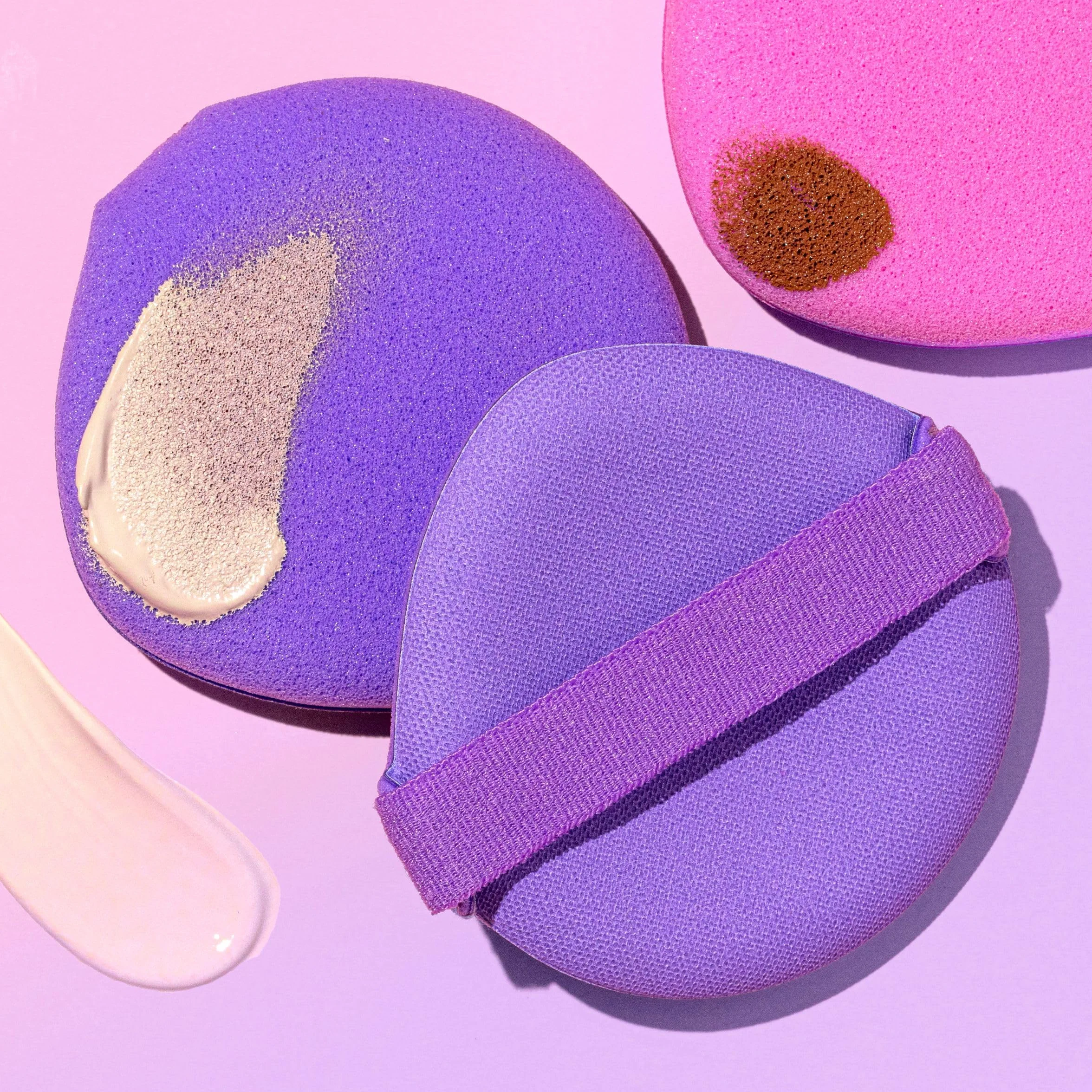 Freeman Blend N' Set Liquid Puff 8 Count Round Makeup Blending Puffs for Liquid & Cream Concealer Blush Highlight