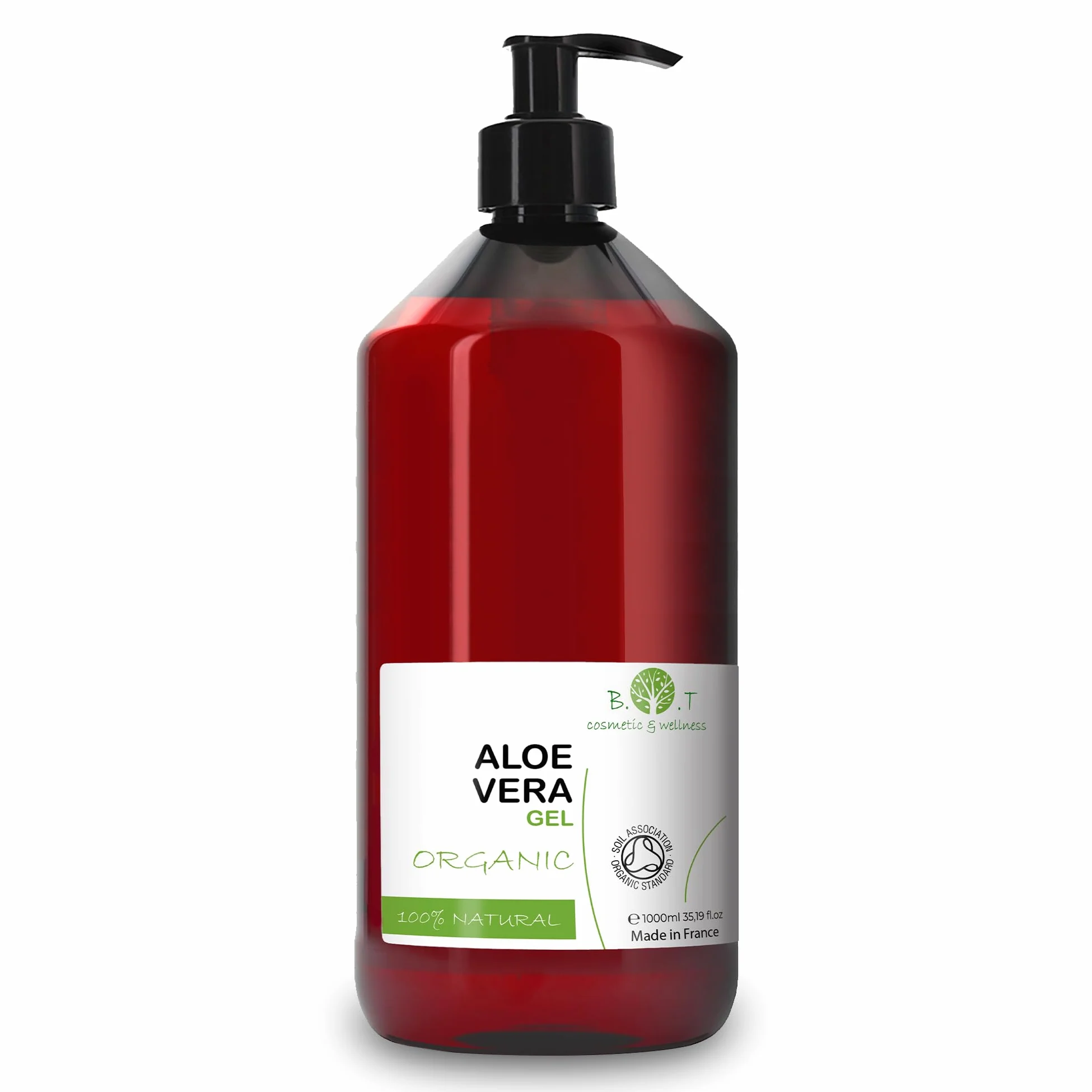 B.O.T Cosmetic & Wellness ekologiczny żel Aloe Vera 1 l nawilżający regenerujący po opalaniu po goleniu organiczny nietestowany na zwierzętach