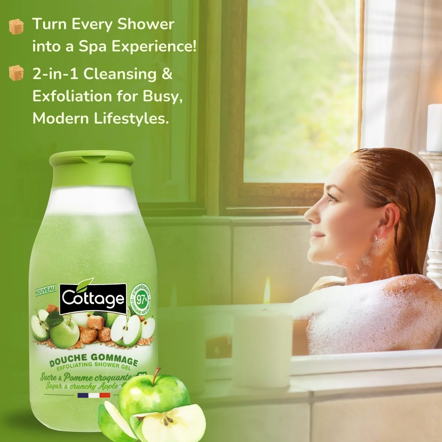 Peeling Peeling - Organiczny cukier i chrupiące jabłko - 97% składników pochodzenia naturalnego