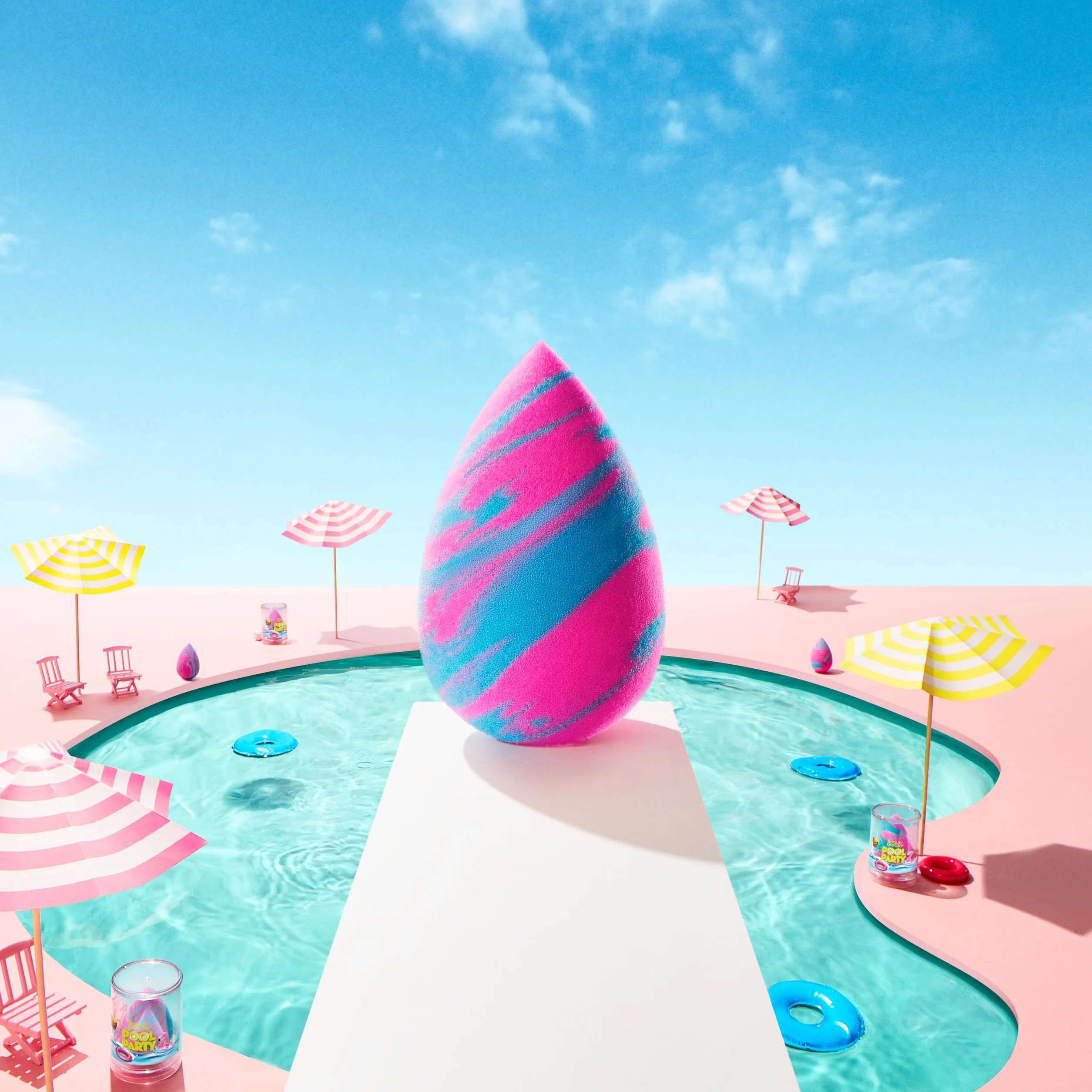 Beautyblender Gąbka do makijażu na imprezę przy basenie, idealny blender do makijażu, długotrwała gąbka do podkładu, precyzyjne zastosowanie, idealna gąbka kosmetyczna do nieskazitelnego wykończenia,