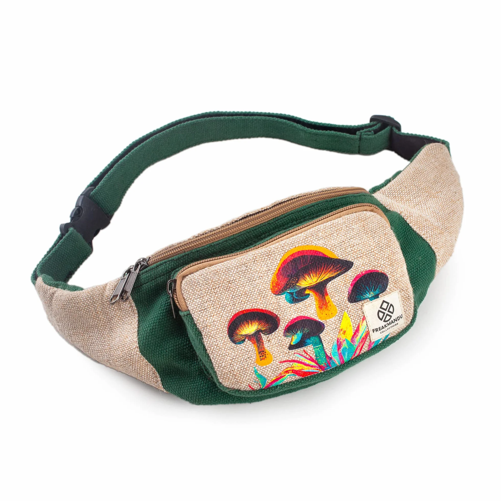 Freakmandu Unisex Konopie Piterek-Biodrowy Pas Biodrowy Torba Crossbody Styl Boho Hippie Ręcznie Saszetki Biodrowe Dla Kobiet Mężczyzn - Waist Fanny Pack