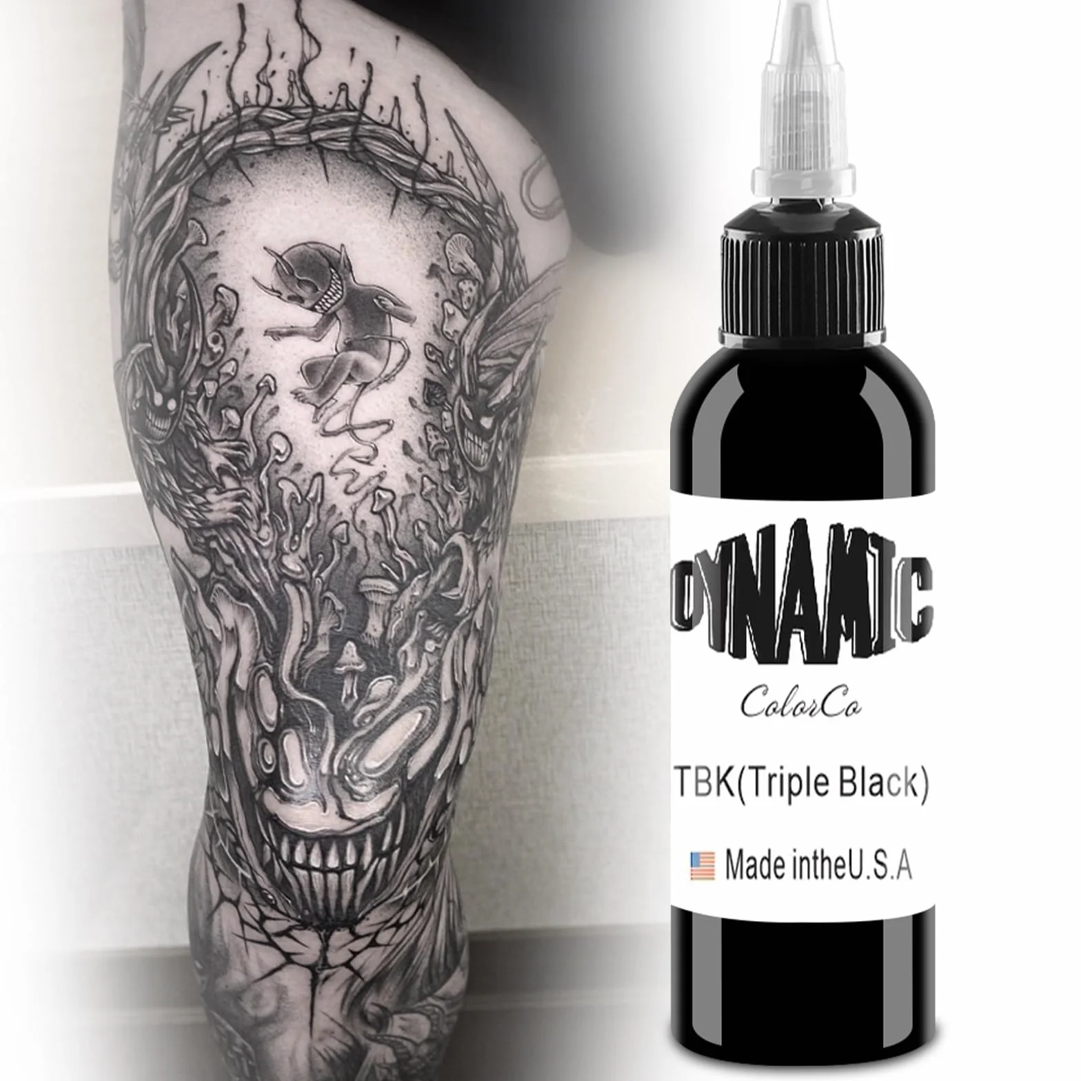 Farba do tatuażu Black Liner 120 ml, 80% koncentracji, tusz do tatuażu, czarny Stick and Poke, tatuaż wegański, standardowy pigment, kolor true black