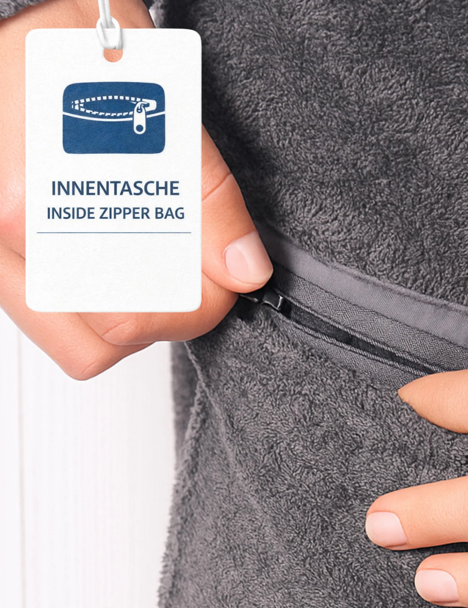 Morgenstern szlafrok męski z kapturem z frotte 100% Bawełna
