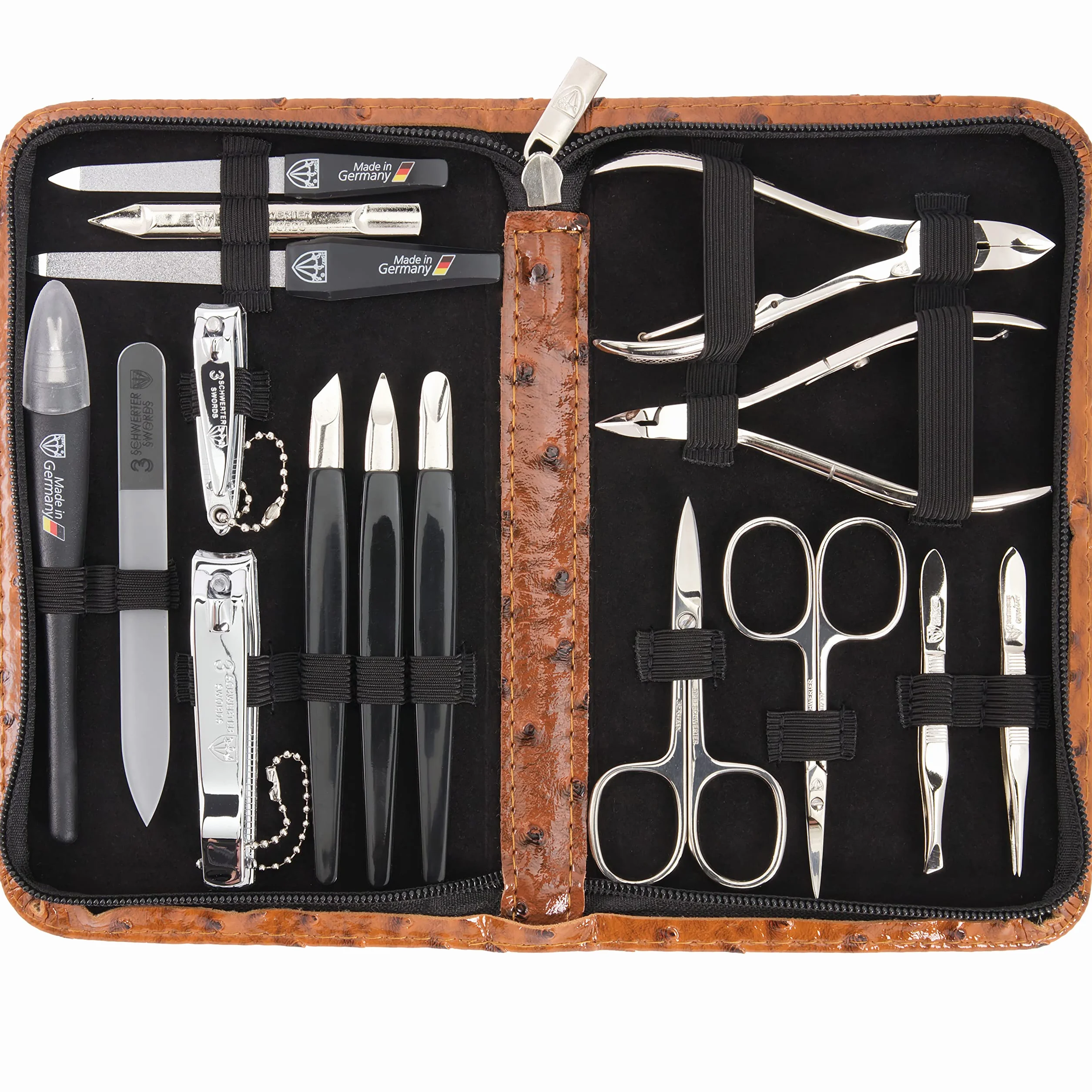 3 Swords Germany zestaw do manicure 16 elementów szklany pilnik Solingen
