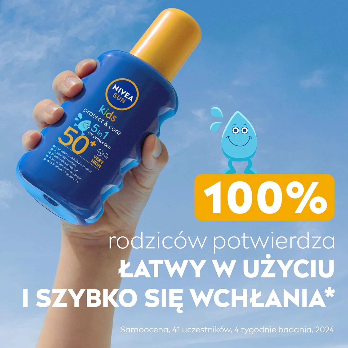 NIVEA SUN Protect & Care Spray ochronny na słońce dla dzieci Kids SPF50+ 200 ml