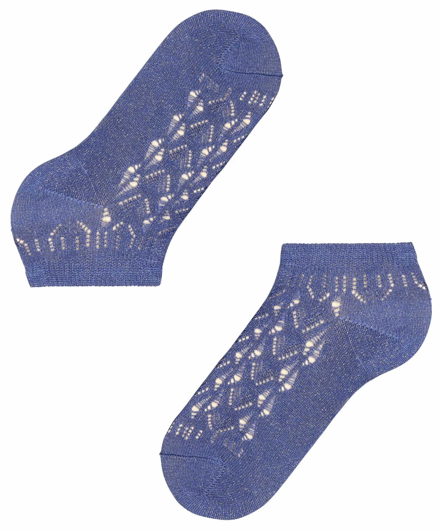 FALKE Kobiety Skarpety do trampek Shiny W Sn lyocell krótkie jednokolorowe 1 Para, Niebieski Smoky Blue 6483 Trina Blaze, 35-38